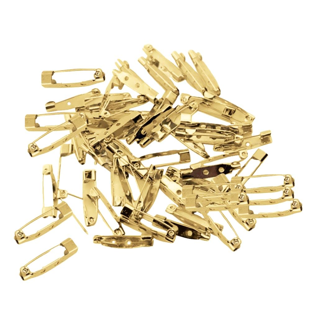 FURE Metal Brooch Pins - 2.5cm (Golden) - Pack of 50 Pieces