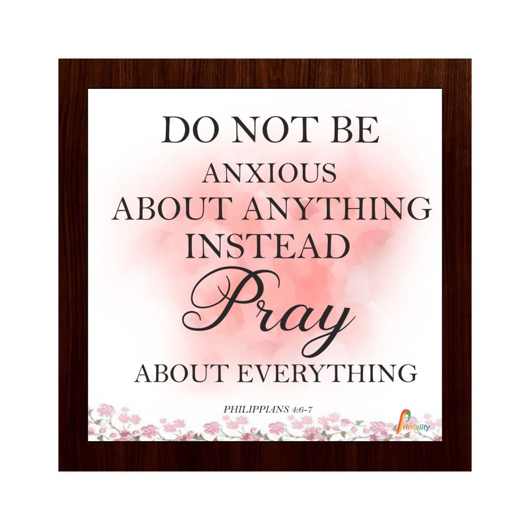 Printality Bible Verse Wall Photo Frame (8 x 8 inches) - Hanging Small Frame for Christians, Thank Giving Scriptures - FRMSIND-012