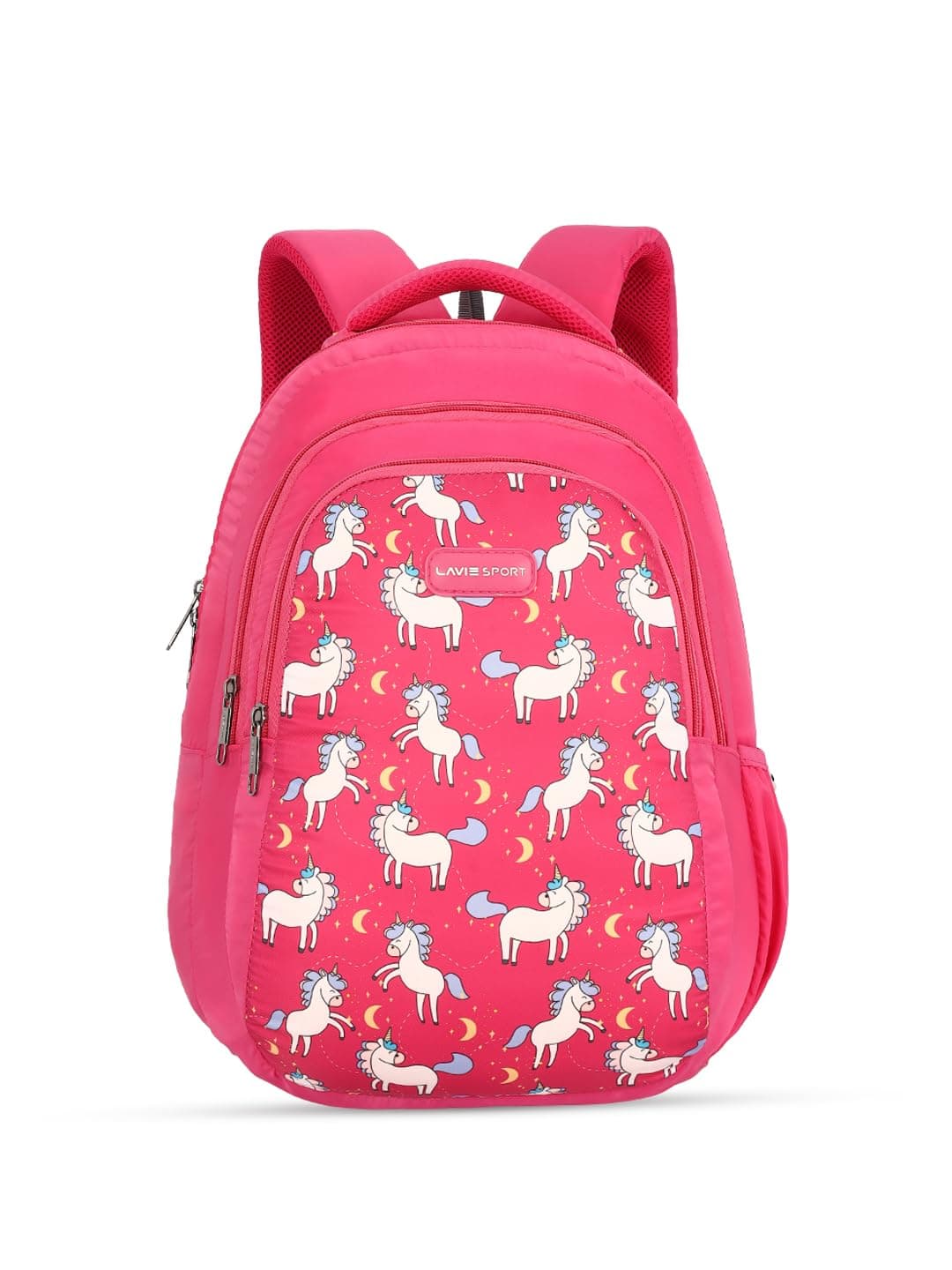 Lavie Sport 43cm Unicorn Grace Printed 26 litres School Backpack for Girls | Stylish and Trendy Casual Backpack
