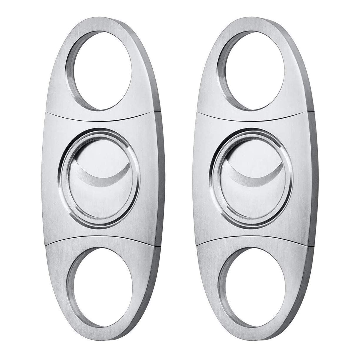 Cigar Cutter Guillotine Stainless Steel Smooth Double Blade Exquisite Cigar Clippers Cigar Accessories(2 Pack)