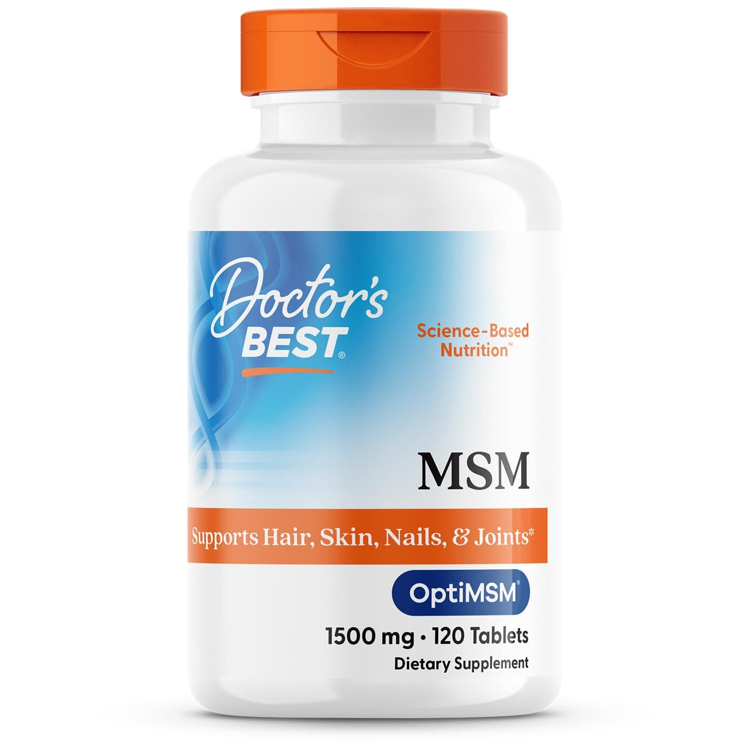 Doctor's Best MSM (1500 mg) Tablets, 120-Count