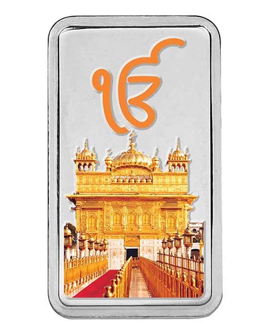 Kundan 20g (999.9) Golden Temple Silver Colour Bar