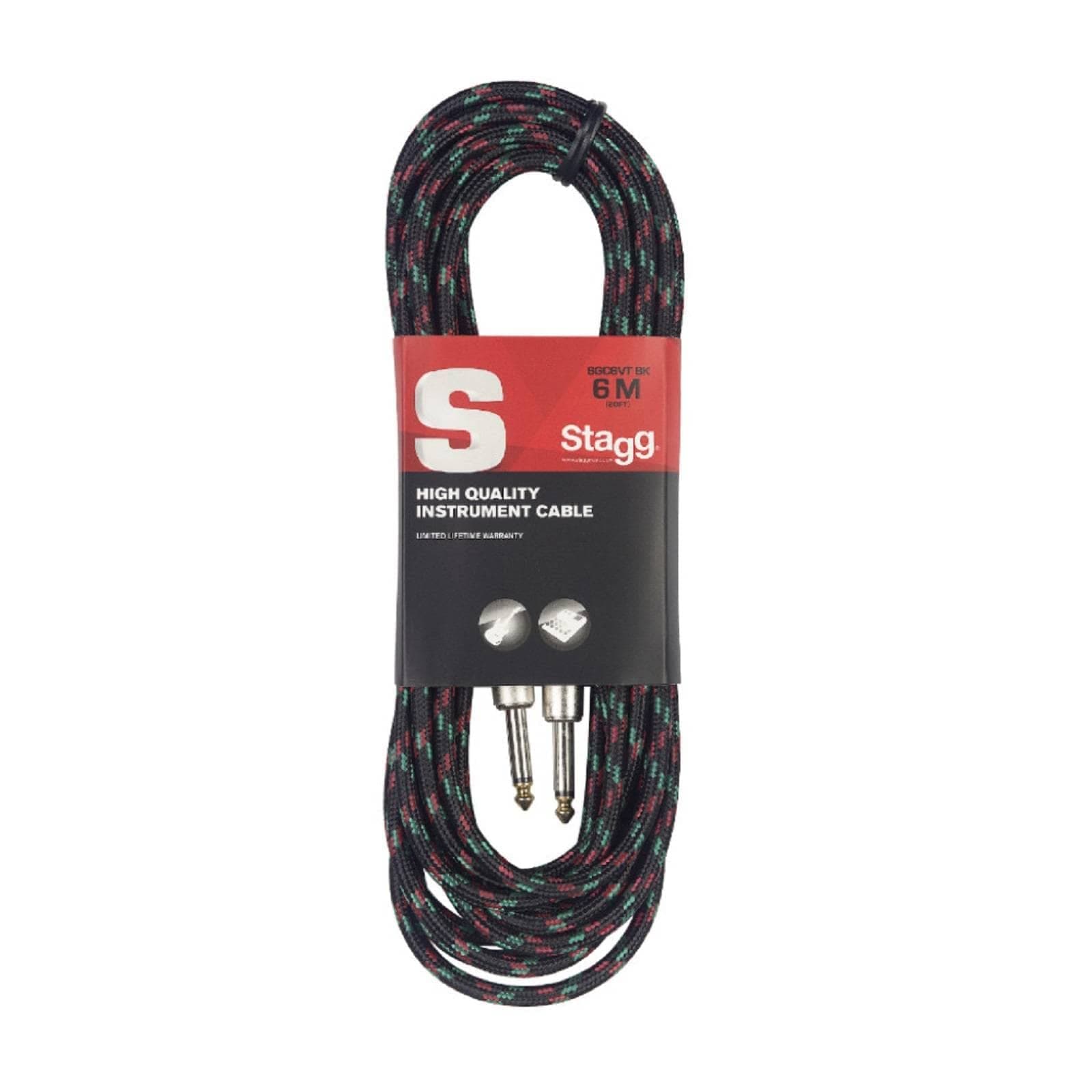 Stagg SGC6VT BK Vintage Tweed Instrument Cable