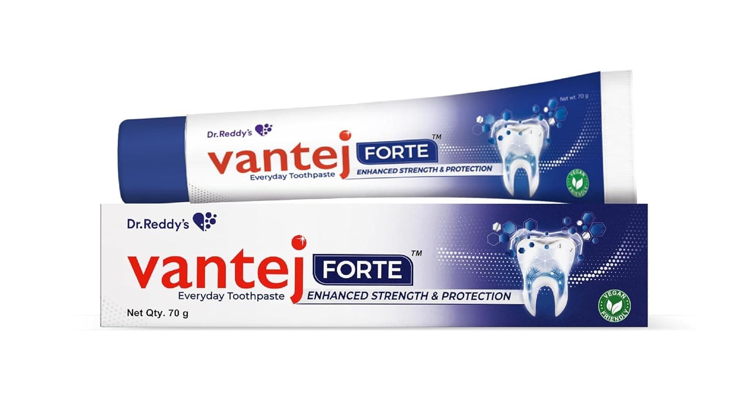 Vantej Forte Toothpaste - 70g, White