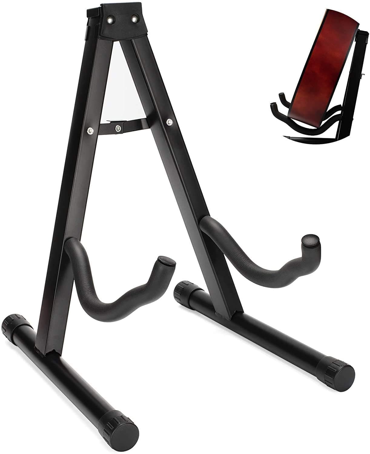 Mustang Guitar Stand Foldable Universal A-Frame Style Guitar Stand Black For Acoustic Electric Guitars