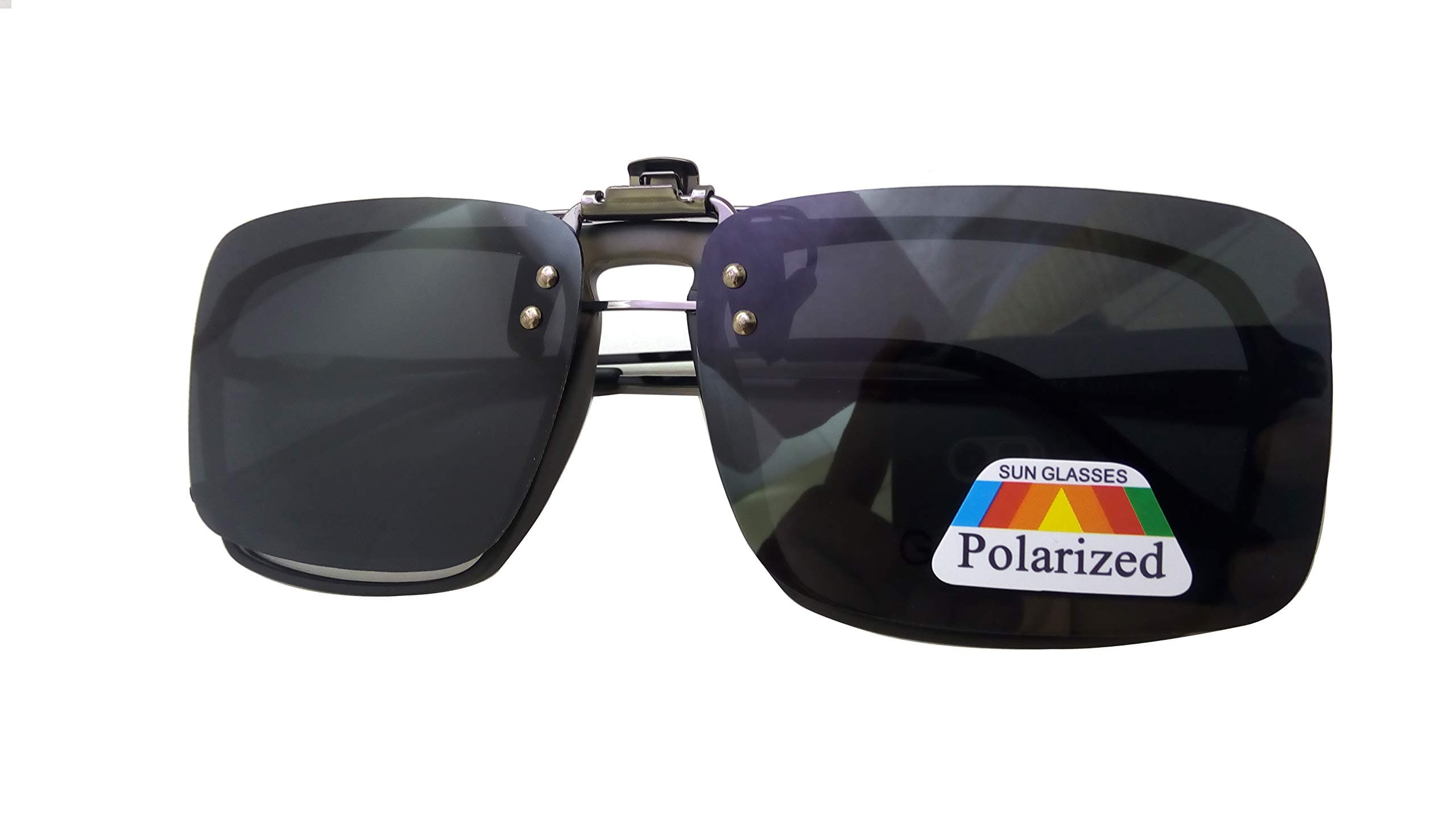 Nspecs An Optical Mall Spectacle Polarised Clip Black Colour Attachment Flip Cover Rectangle Shape For All Type Of Frames, Eye Glasses Stylish Goggles Clip For Mens Womens