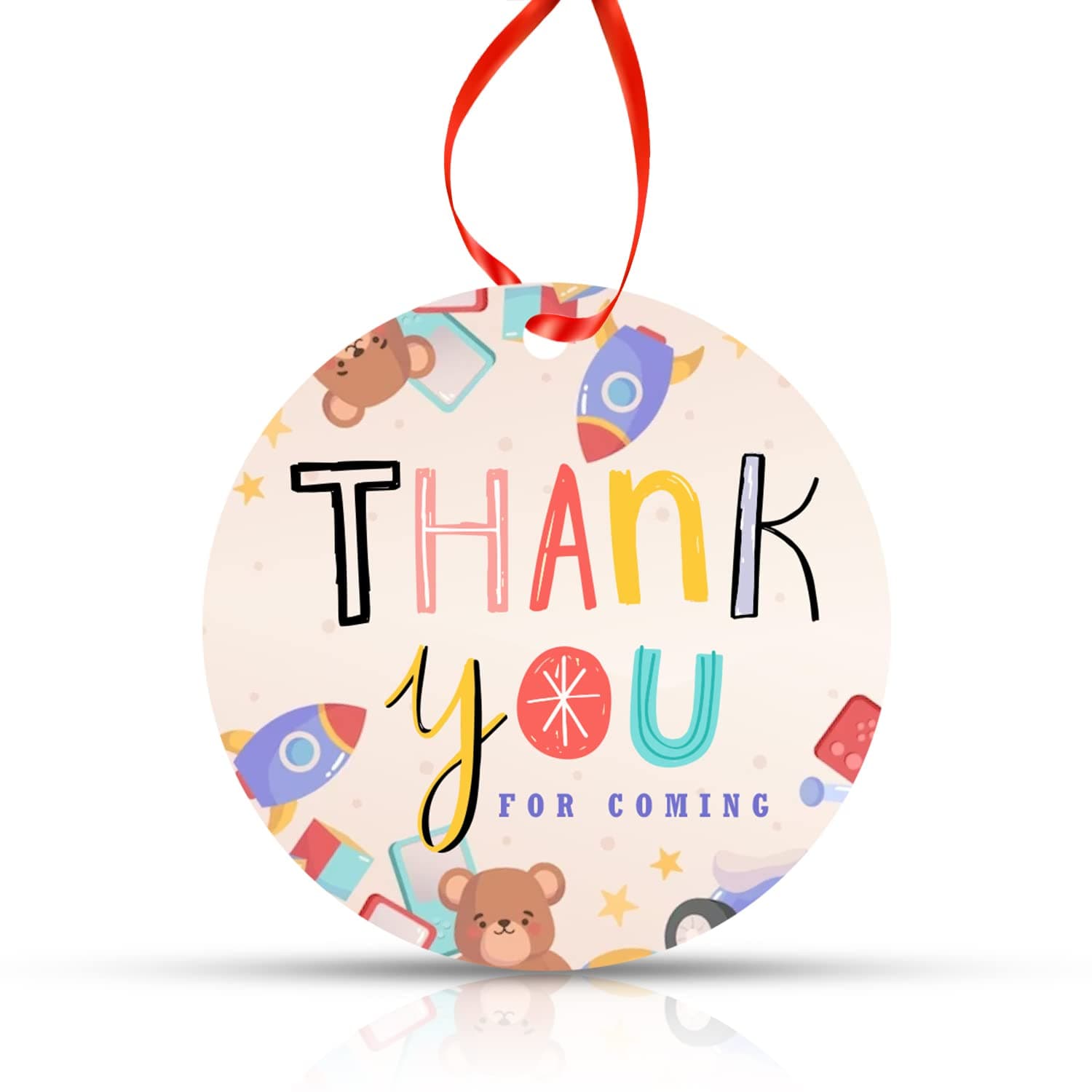 ZYOZIQUE Thank You for Coming Gift Tags for Kids Birthday, Wedding, Baby Shower Party Supplies Decoration Party Favors, Pack of 28, 28 Labels
