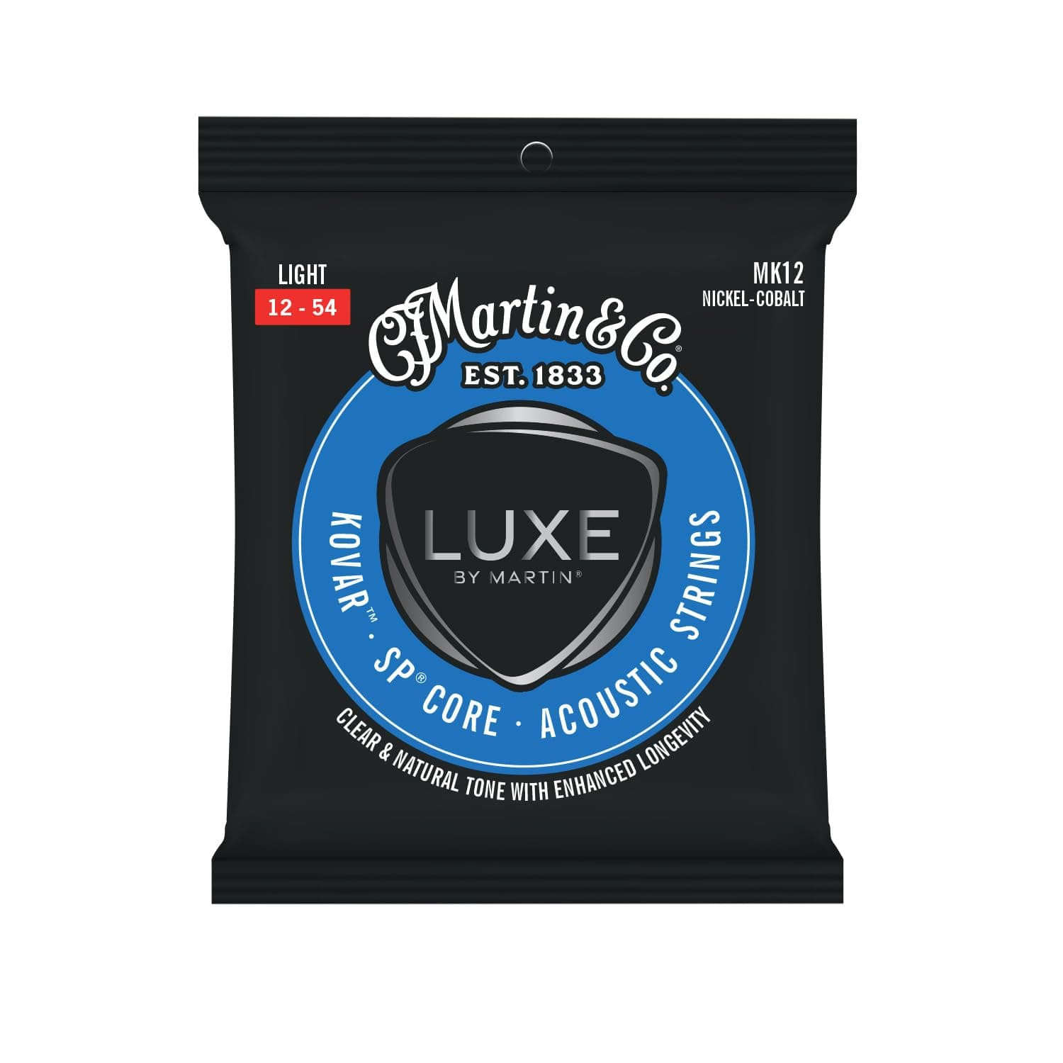 LUXE BY MARTIN® Kovar™ SP® Core Guitar Strings – Light Gauge | Nickel-Cobalt Alloy Wrap with SP Core | Lower Tension, Balanced Tone, and Long-Lasting Performance