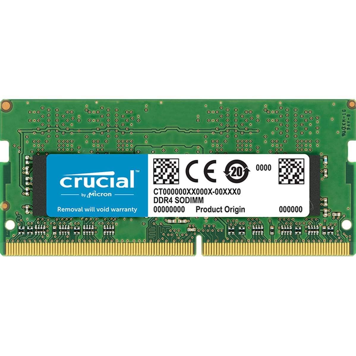 Crucial 4GB Single DDR4 2666 MT/s (PC4-21300) CL19 x16 SODIMM 260-Pin Memory - CT4G4SFS6266, Green