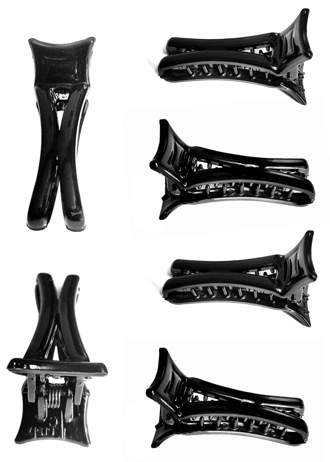 BHARATGAURAV Large Black Banana Hair Clips for Women & Girls | Strong Grip Hair Clutchers for Thick & Long Hair | Durable Stylish Ponytail Holder Hair Accessories Pack of 6