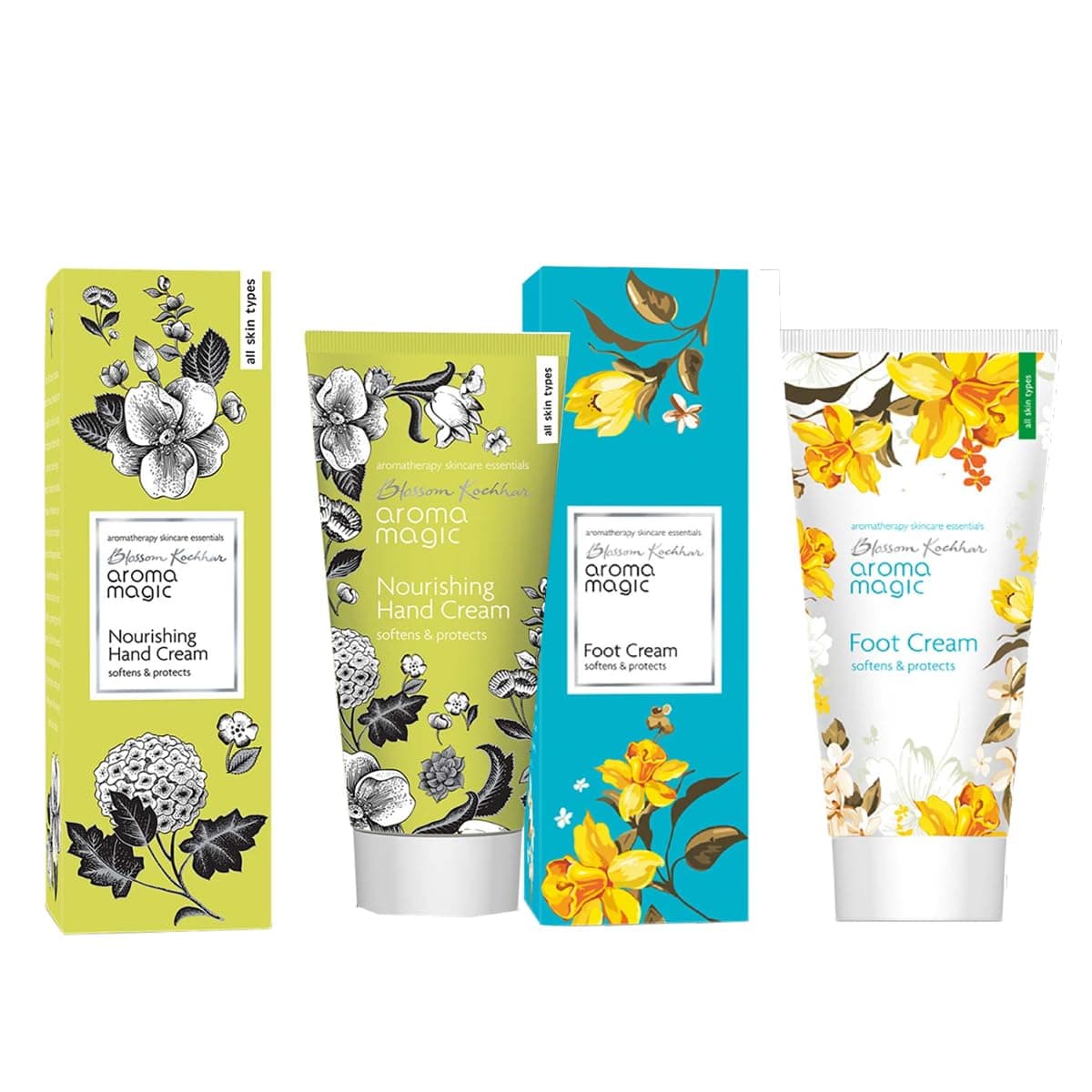 Aroma Magic Combo | Nourishing Hand Cream + Foot Cream | For Softening | 50gm Each | All Skin Type | Pack Of 2
