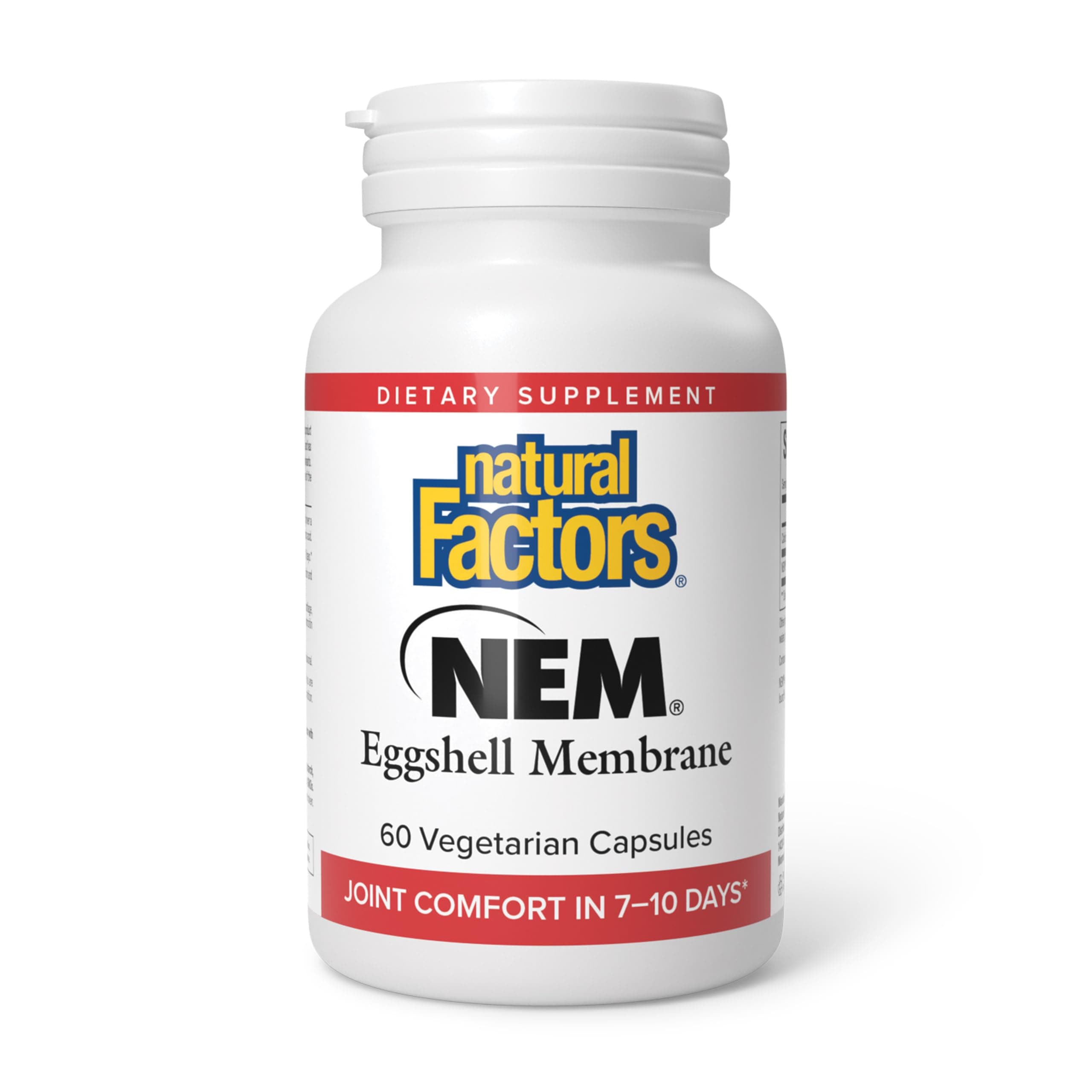 Natural Factors NEM - Natural Eggshell Membrane, 60 Veg Caps 500 mg