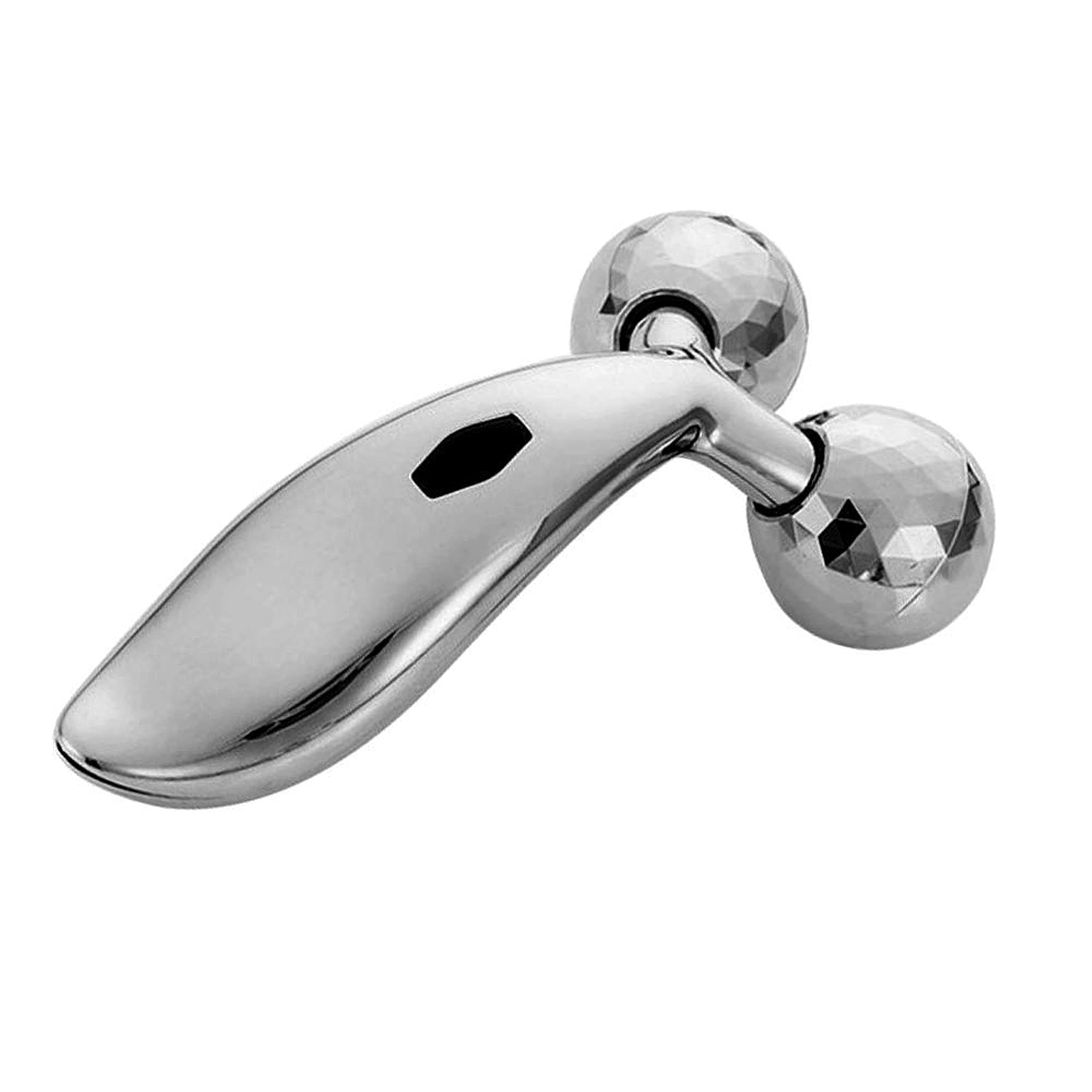 Concepta 3D Manual Roller Massager 360 Rotate Roller Face Body Massager For Skin Lifting, and Facial Massage, Relaxation and Skin Tightening Tool For Uni-Sex(Silver Color)