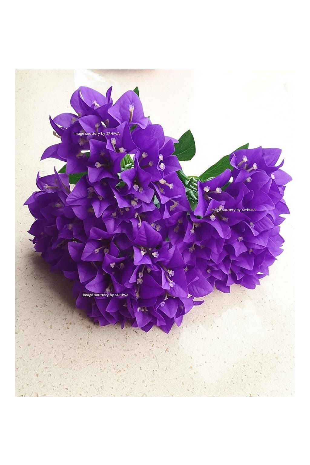 SPHINX Artificial Bougainvillea 5 Heads Bunch Without Vase for Home Decor,Centerpieces, Christmas Decorations, Welcome Reception, Dinner Table décor Approx Height 50 cms-