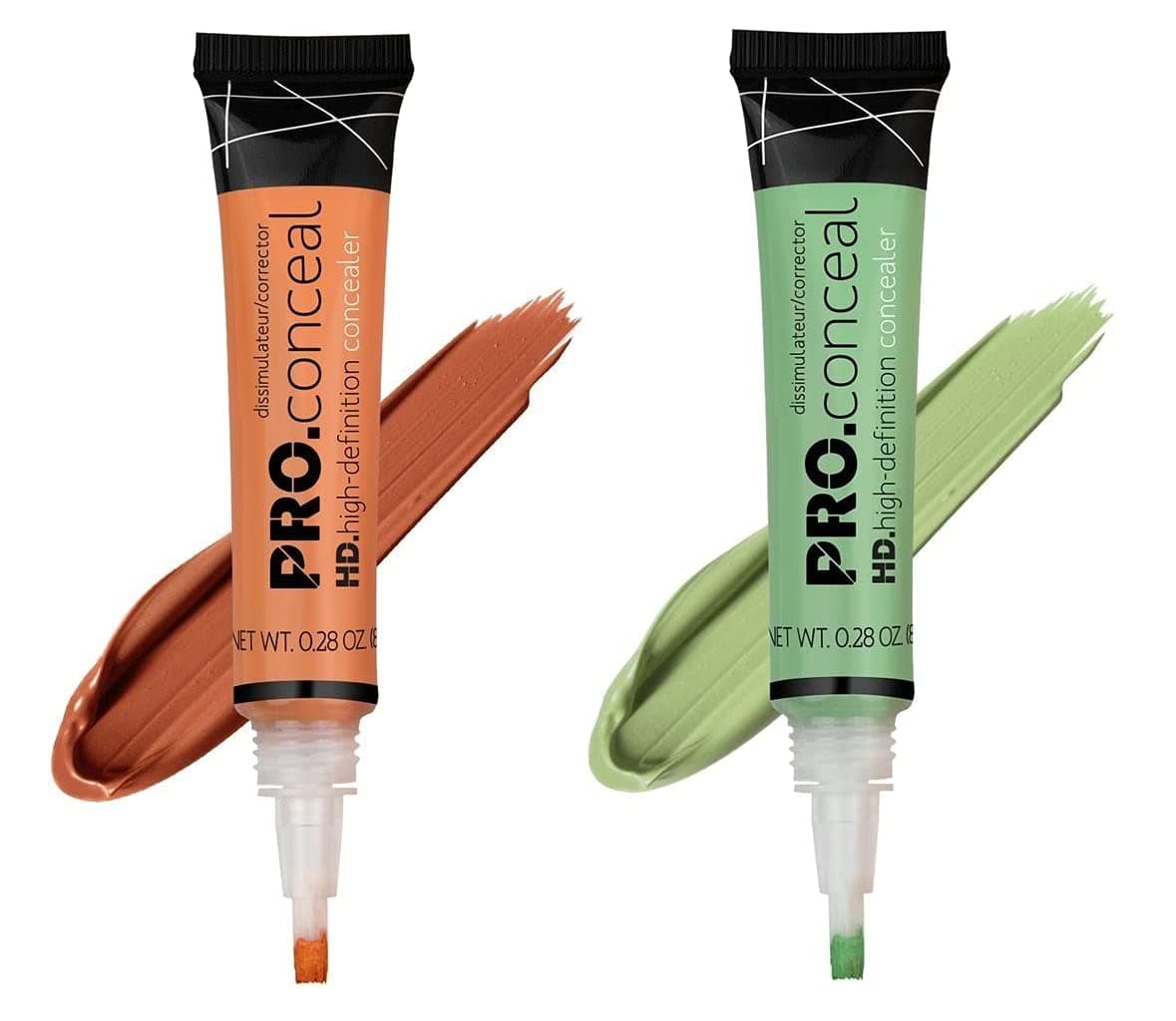 L.A Girl Pro Conceal (Concealer) for Face Makeup, Orange Corrector and Green Corrector