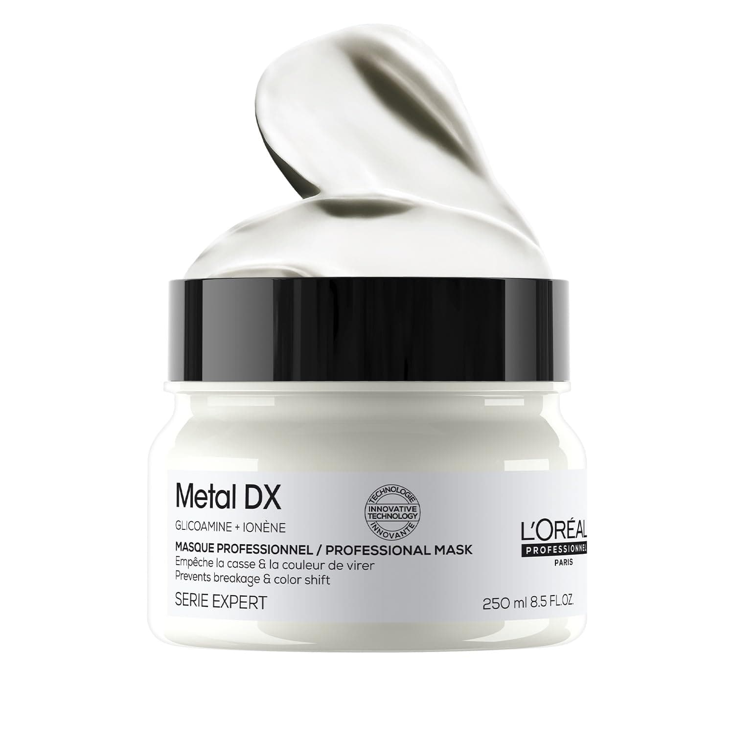 L’Oréal Professionnel Metal DX Anti-Deposit Protector Hair Mask - 250ml | Professional Mask for Less Breakage, Get Strong & Shiny Hair | With Glicoamine | For Men & Women