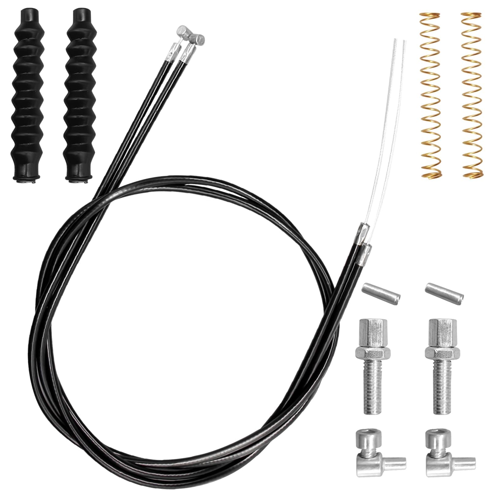 14Pcs Brake Cable Parts for Walkers Replace, Drive Rollator Replacement Parts with 45 Inch Brake Cable, Rollator Walker Parts Contains Hardware, Universal Cable Drive Walker Parts for Most Brands…