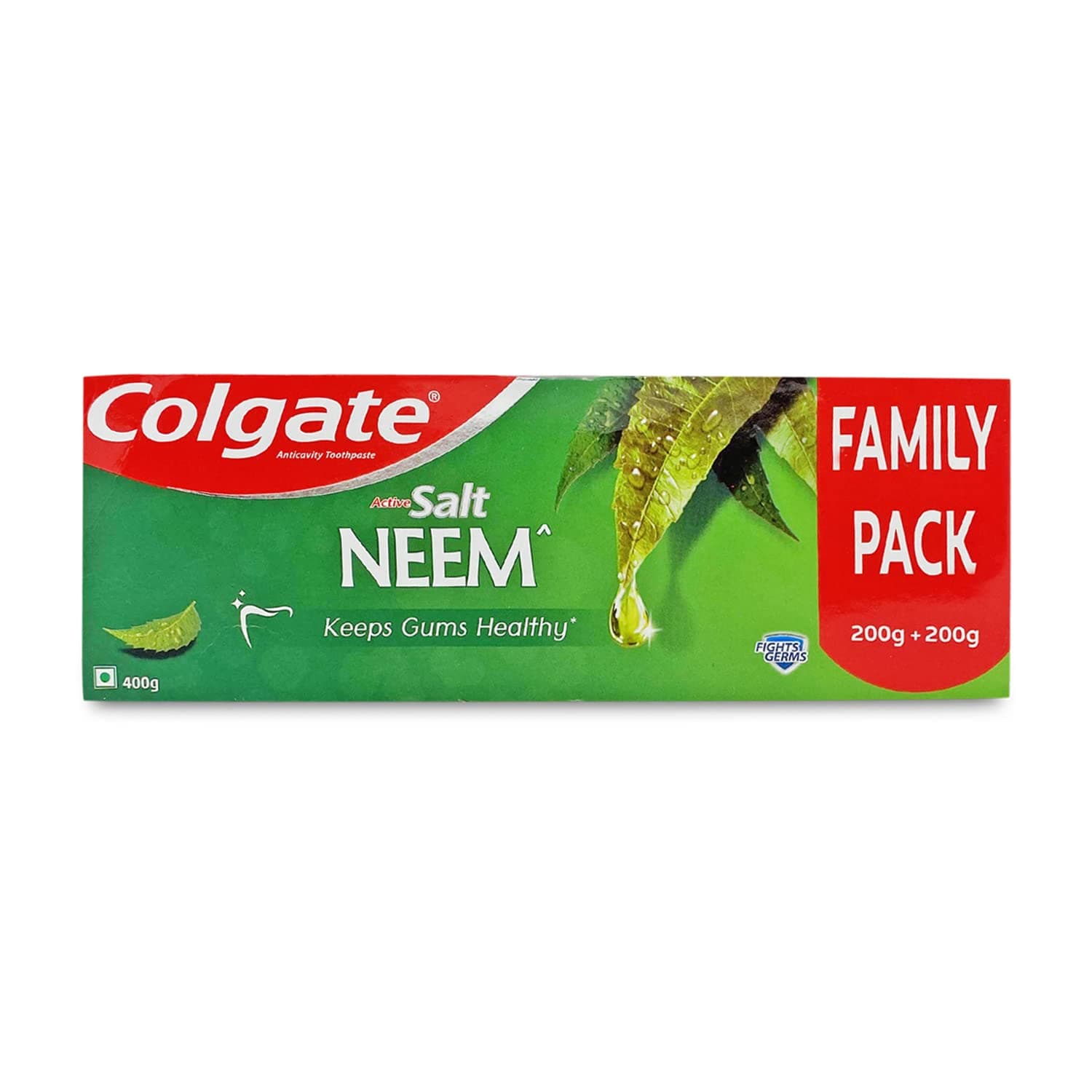 Colgate Active Salt Neem Toothpaste-400G (Family Pack)