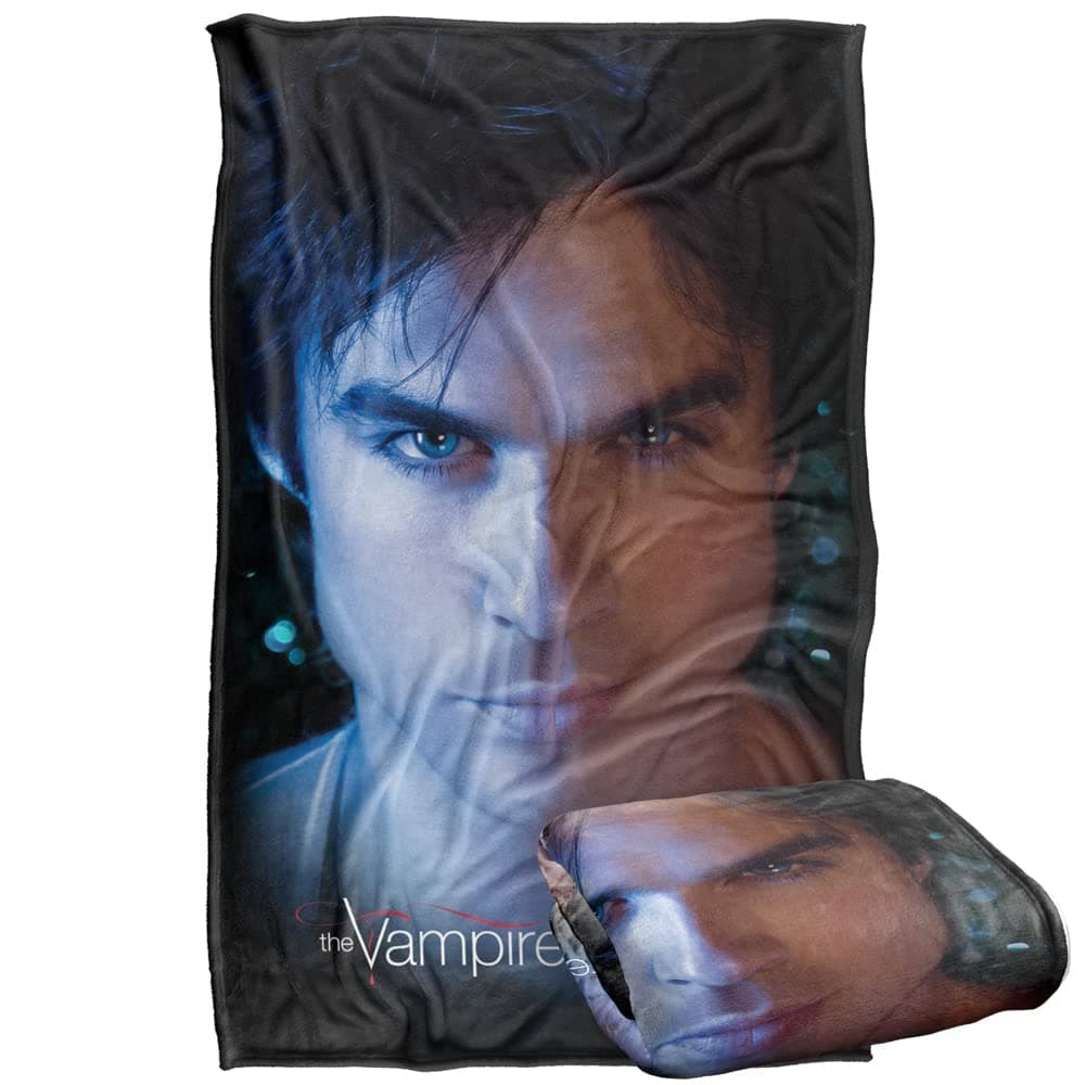Vampire Diaries Damon Eyes Silky Touch Super Soft Throw Blanket, Damon Eyes