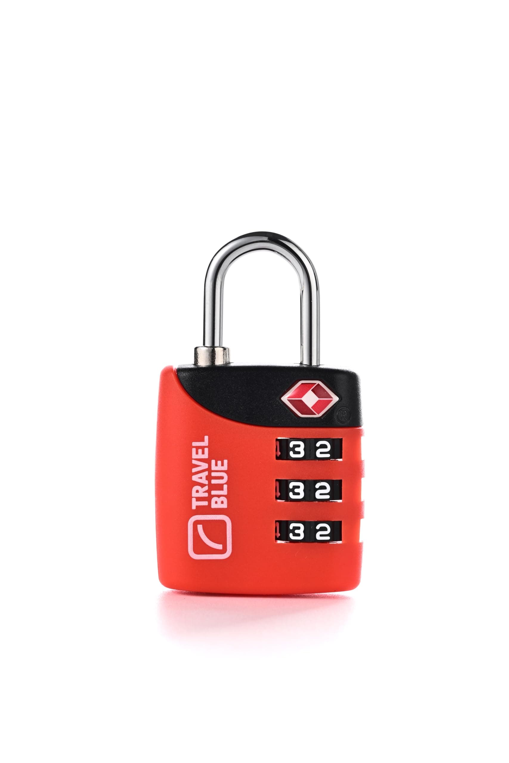 Travel Blue TSA Approved 3-Digit Combination Lock for Luggage | Secure Travel Padlock with Resettable Code | Ideal for Suitcases, Cabin Bags & Backpacks
