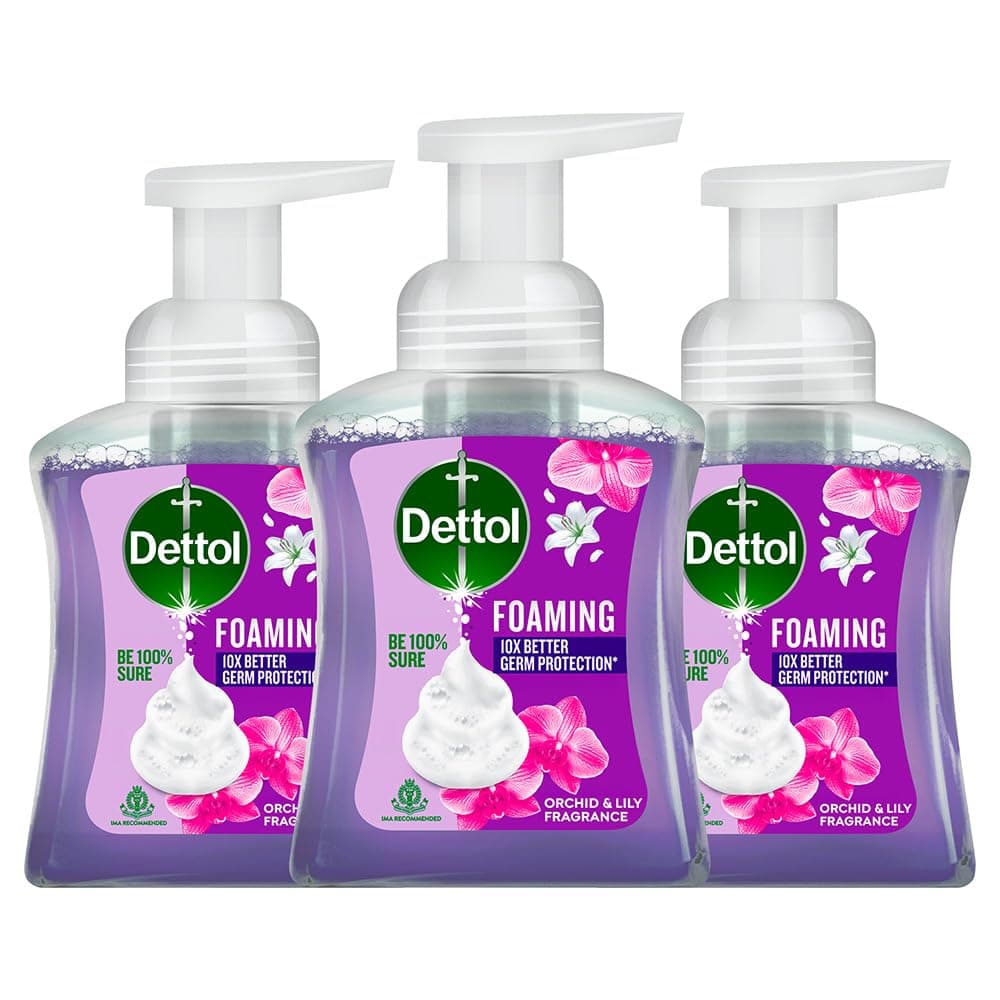 Dettol Orchid & Lily Foaming Handwash Pump 250ml (Pack of 3)