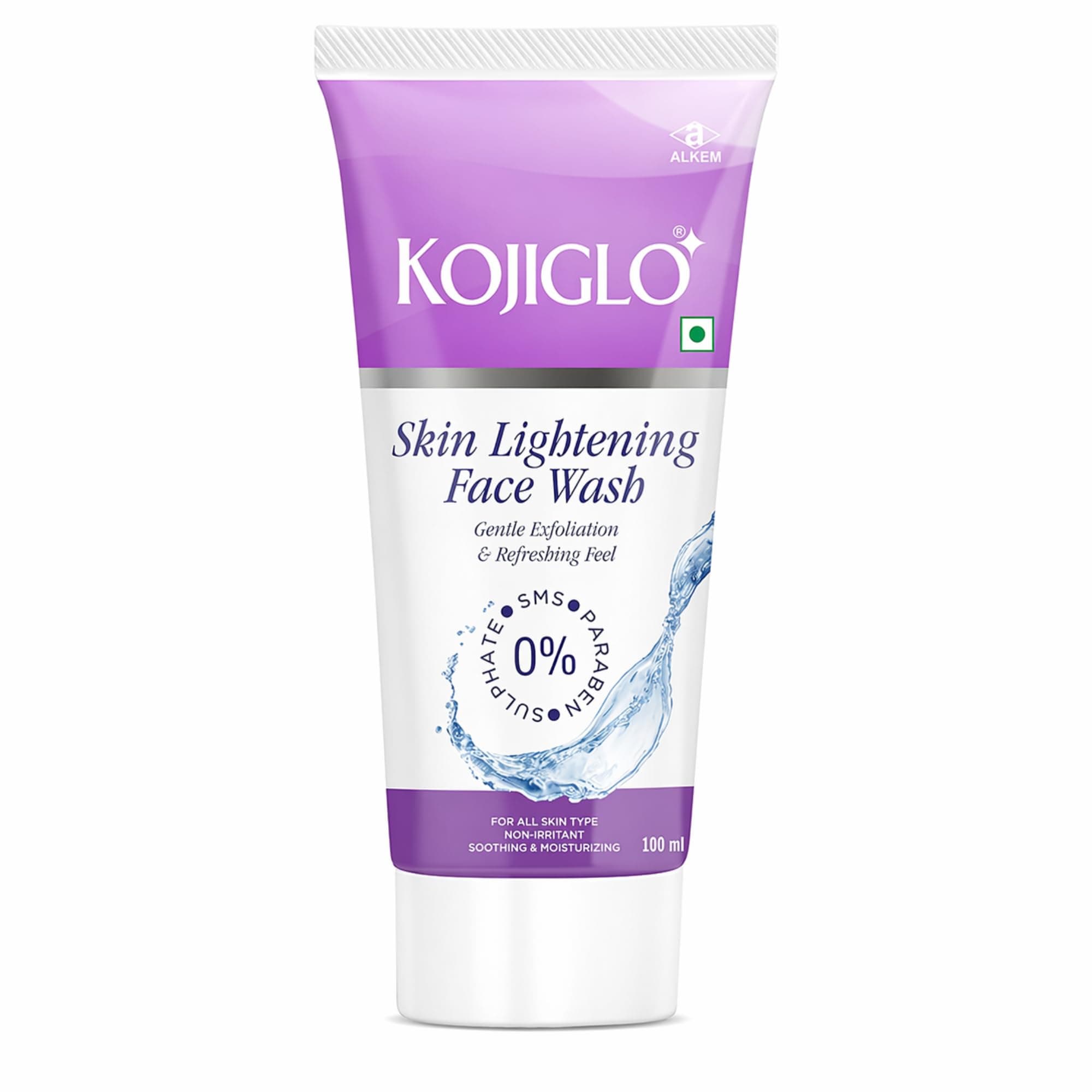 KOJIGLO SKIN LIGHTENING FACEWASH with 3 powerful Skin Lightening Agents with pH 5.5, Non comedogenic