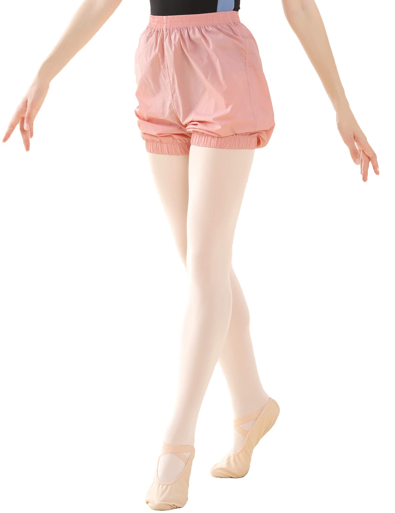 Daydance Pink Teen Girls Dance Pants Ripstop Ballet Shorts Bloomers for Work Out, A Size Up