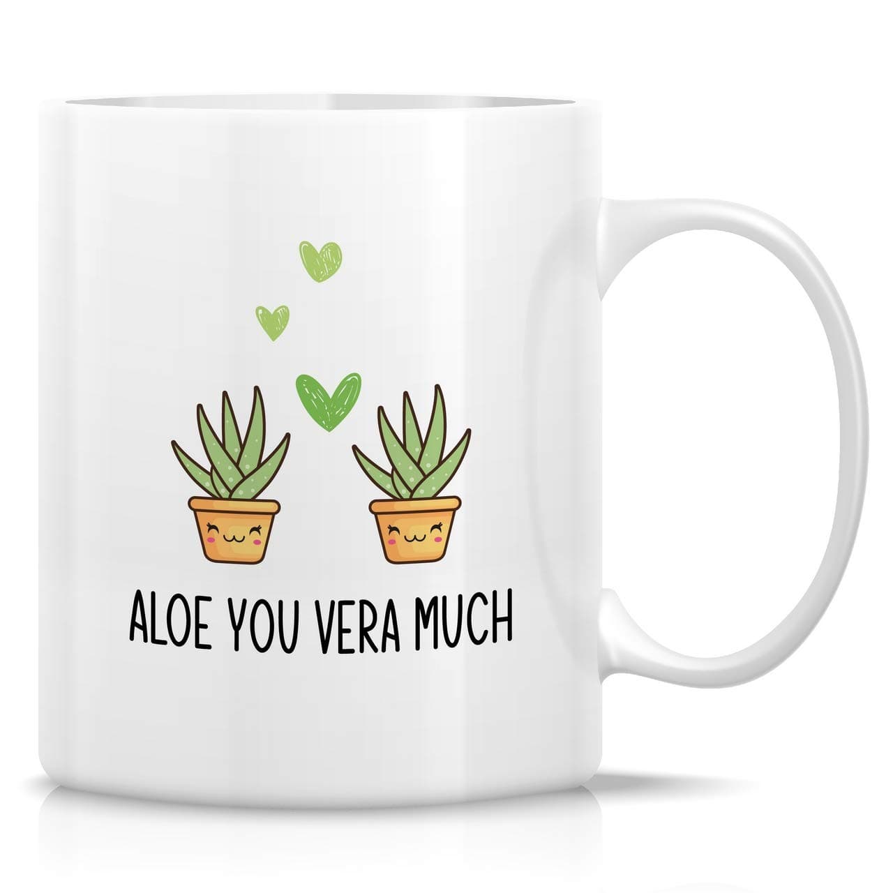 Retreez Funny Mug - Aloe You Vera Much I Love You 11 Oz Ceramic Coffee Mugs