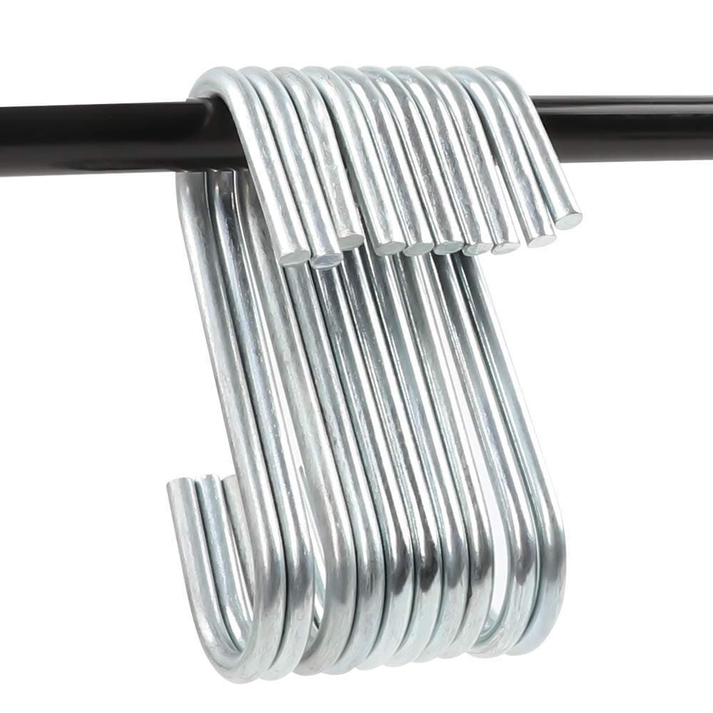 M2 Look S Shape Metal Hook Hanger, 6 Pc