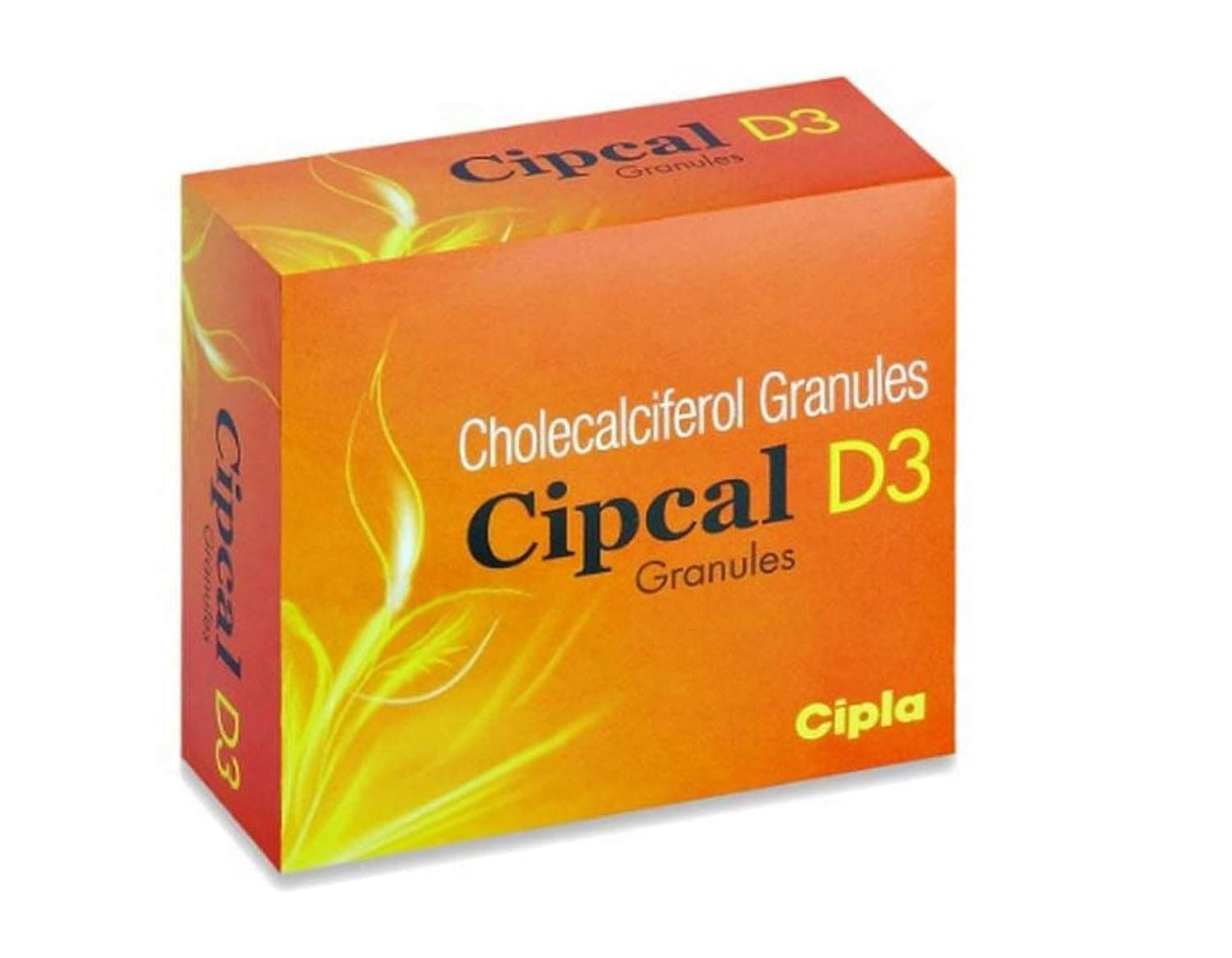 Cipla Cipcal D3 Cholecalciferol Granules For Bone and Joint Care, Vitamin D3 Supplement, Pack of 1 Sachets (Pack of 10 Sachets)