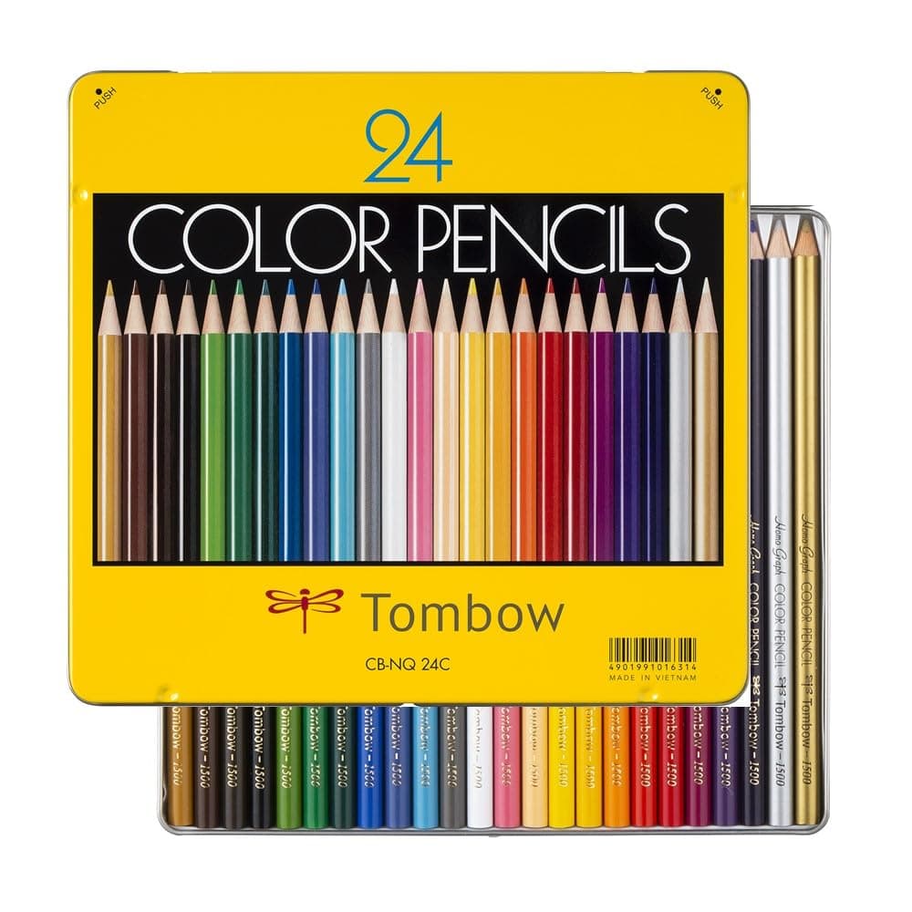 Tombow CB-NQ24C Colored Pencils, NQ, 24 Colors