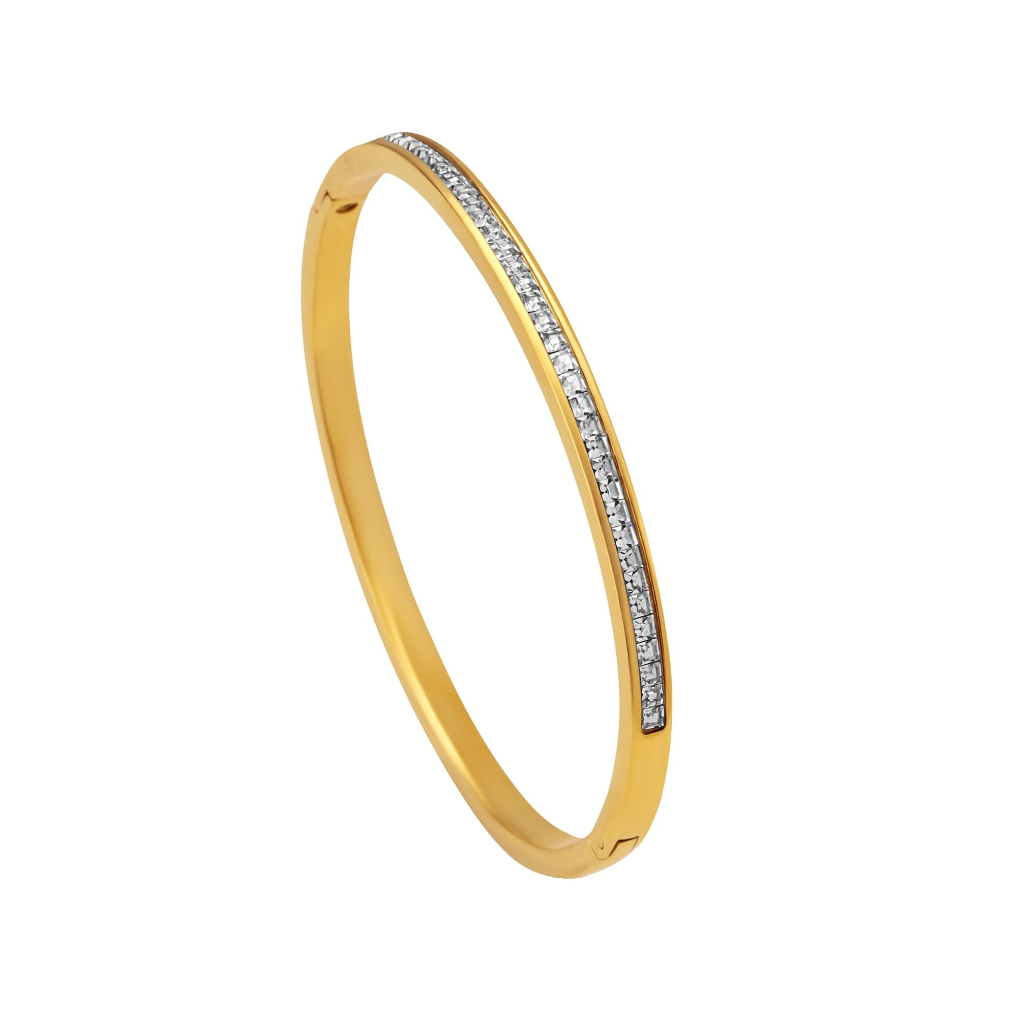 PALMONAS Sparkling Line Bangle Bracelet for Women - Gift for Girls & Women | Waterproof & Anti-Tarnish Bangle Bracelet