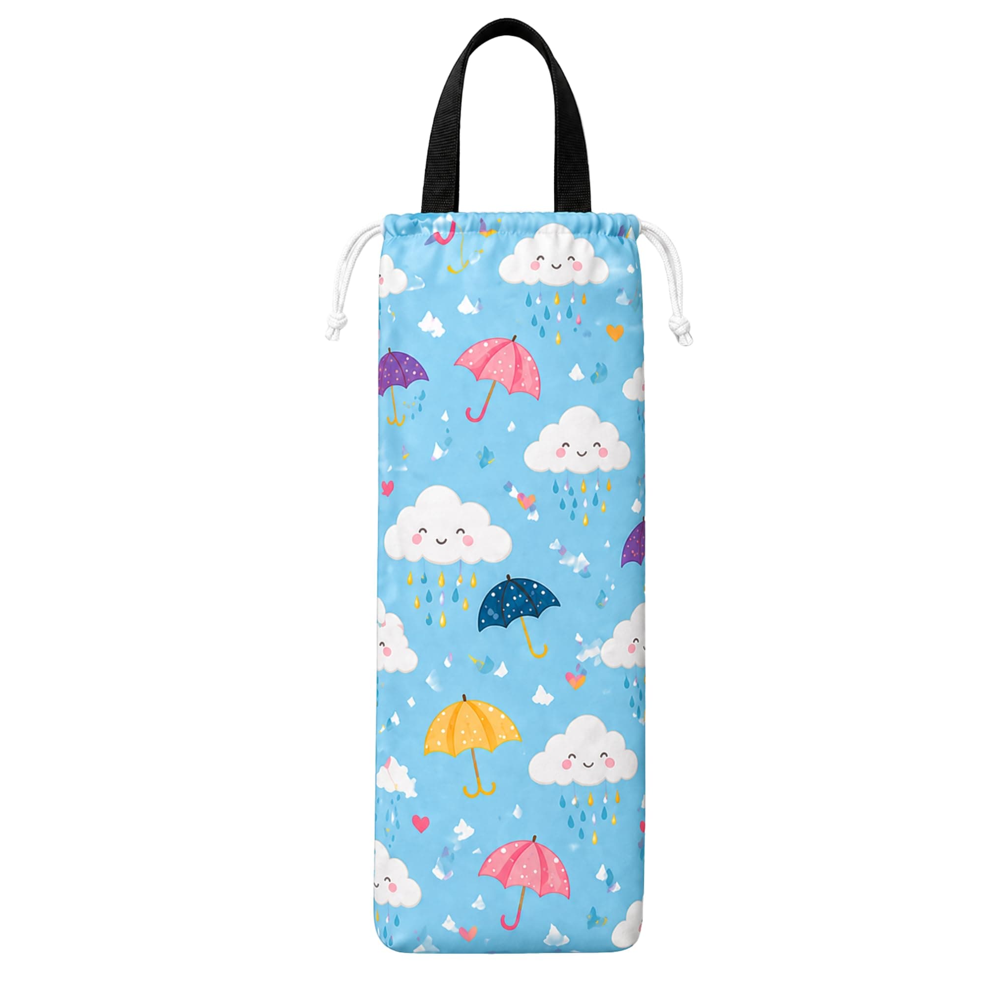 ANSHMJIMN Waterproof Umbrella Cover Bag with Handle & Drawstring | Leakproof Foldable Wet Umbrella Storage Pouch | Reusable Travel Umbrella Case for Men & Women | Drip-Proof Carry Bag