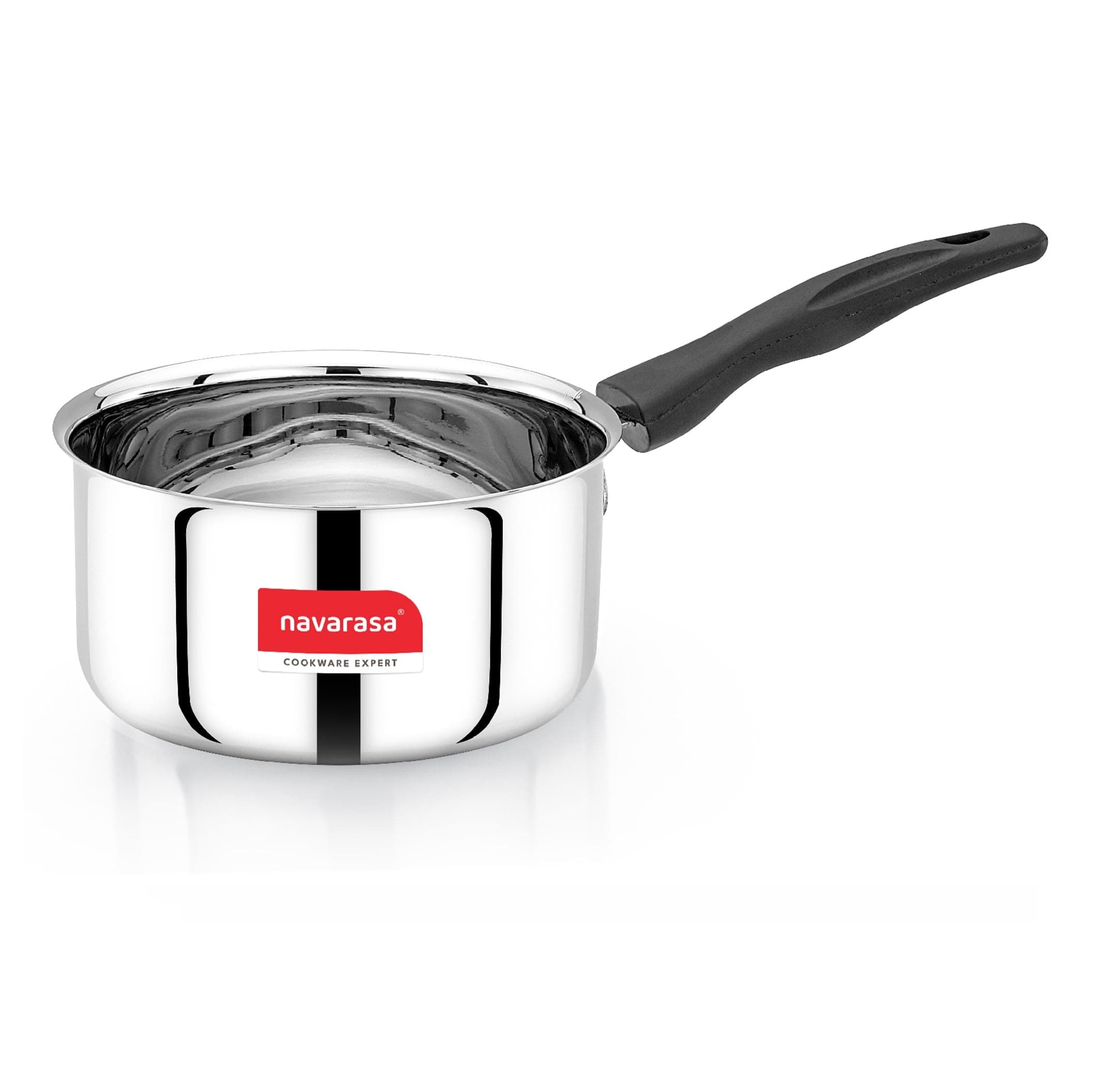 Navarasa Heavy Gauge Stainless Steel Sauce Pan | Tea Pan | Chai Pan | Milk Pot with Handle | 1.5 Liter | Induction & Gas Stove Compatible