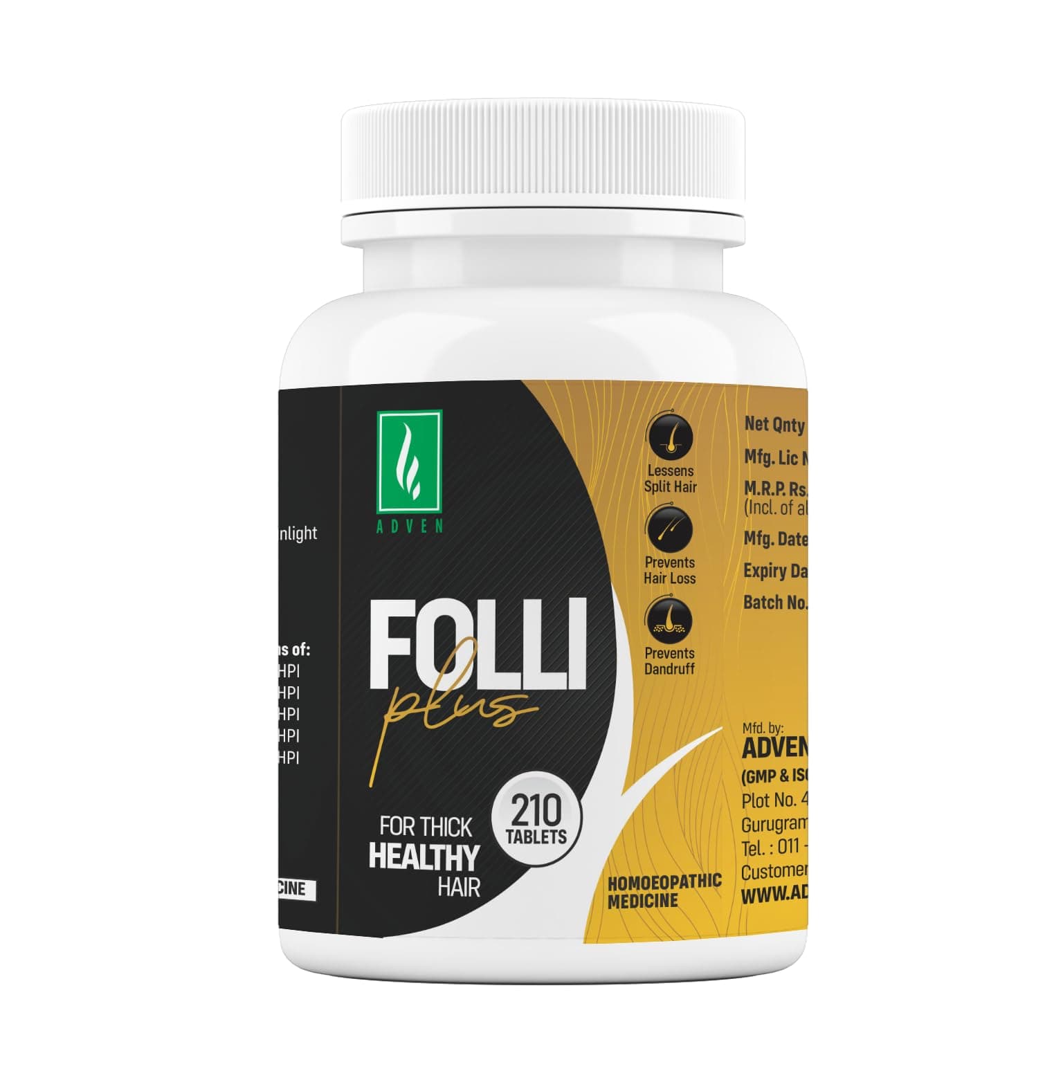ADVEN FOLLI PLUS 210 TABLET | THICK HEALTHY HAIR