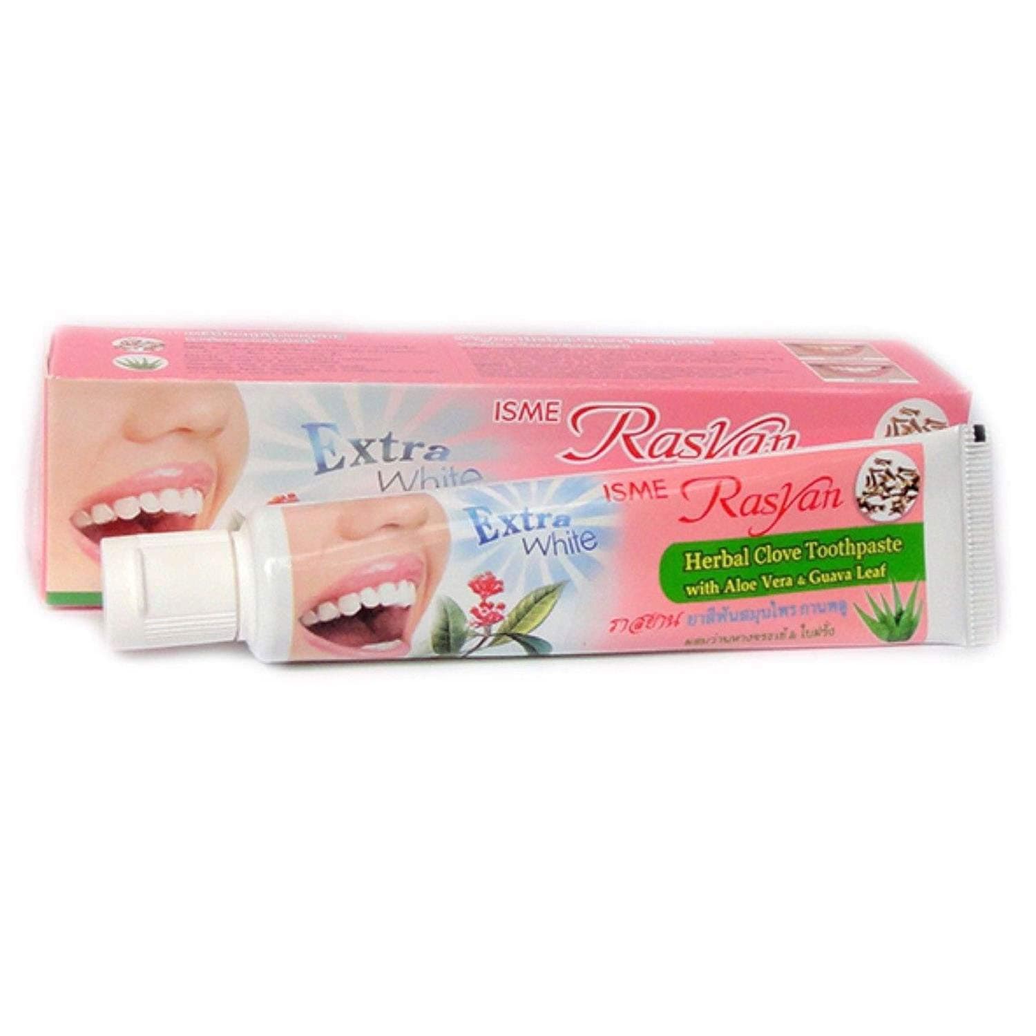 Isme Rasyan Herbal Clove Whitening Toothpaste, Extra White - 100G