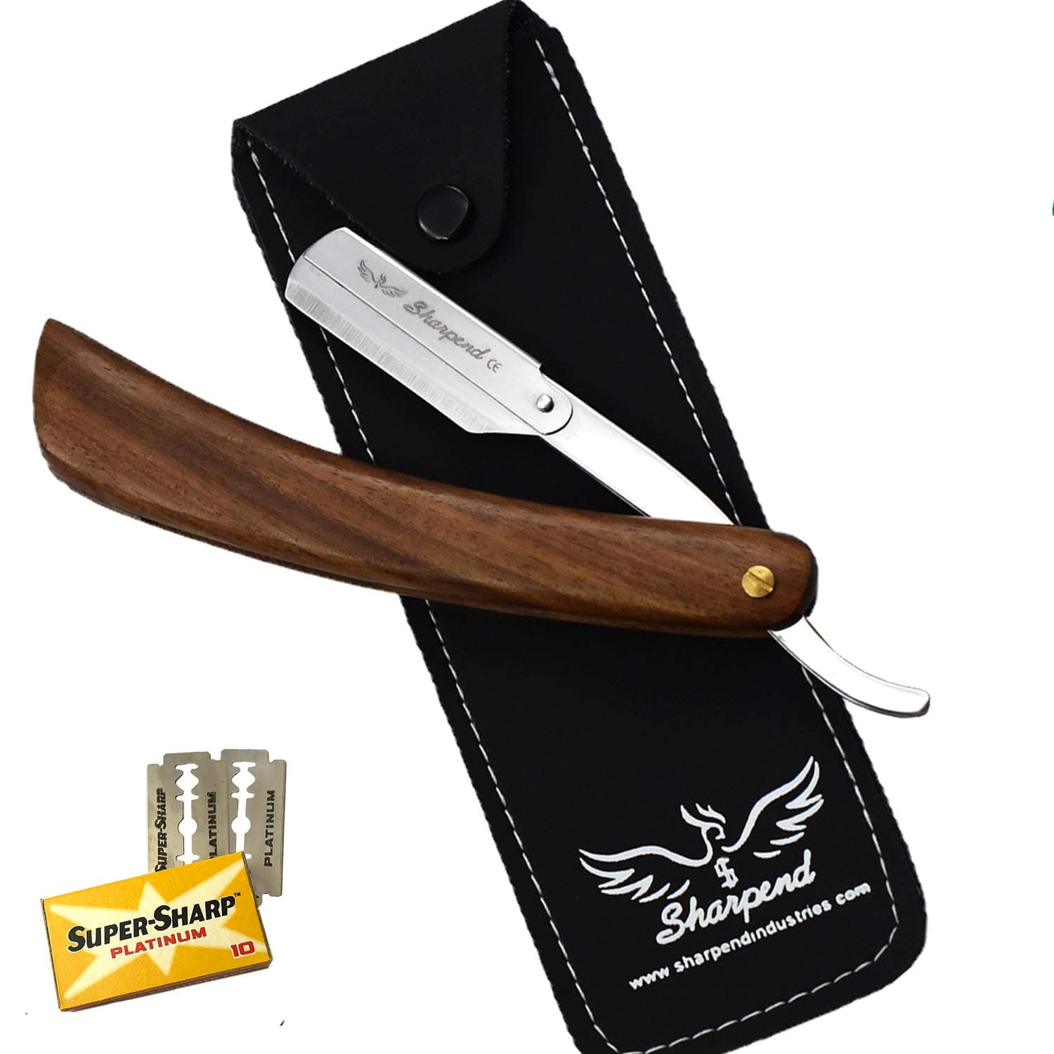 Straight Edge Barber Razor for Close Shave ââ‚¬â€œ Professional Barber Razor for Men with 20 Single Edge Blades- Mens Straight Razor Kit, navajas de barber by Sharpend