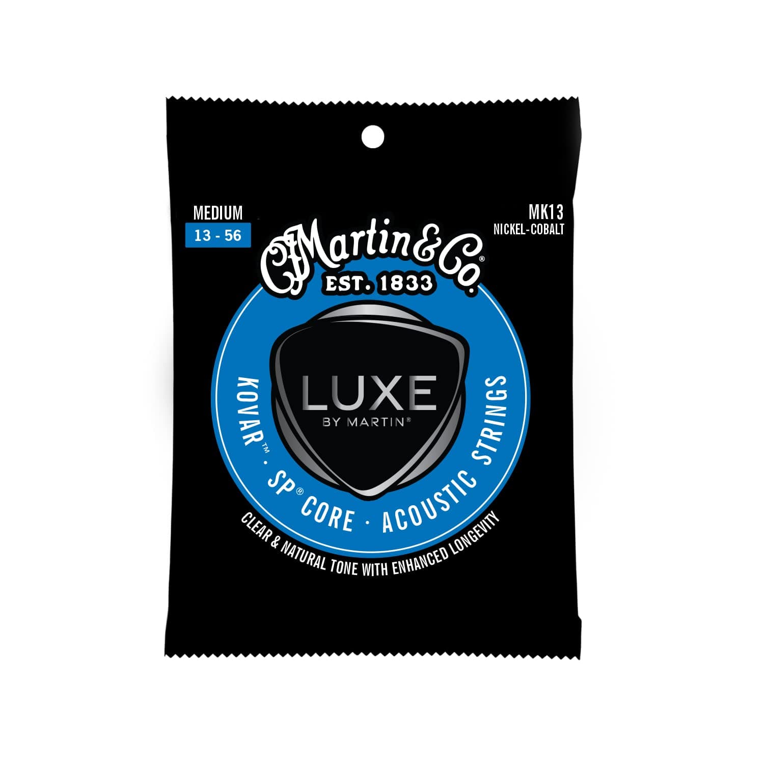 LUXE BY MARTIN® Kovar™ SP® Core Guitar Strings – Medium Gauge | Nickel-Cobalt Alloy Wrap with SP Core | Lower Tension, Balanced Tone, and Long-Lasting Performance