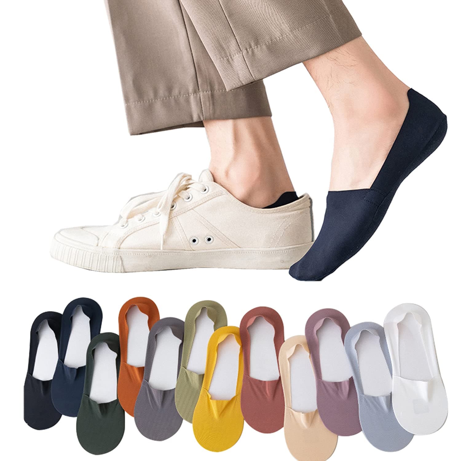 ZONEBIKE women Girls No Show Socks Low Cut Liner Non Slip Invisible Hidden sock Cool Comfort Breathable, Random Color, One Size
