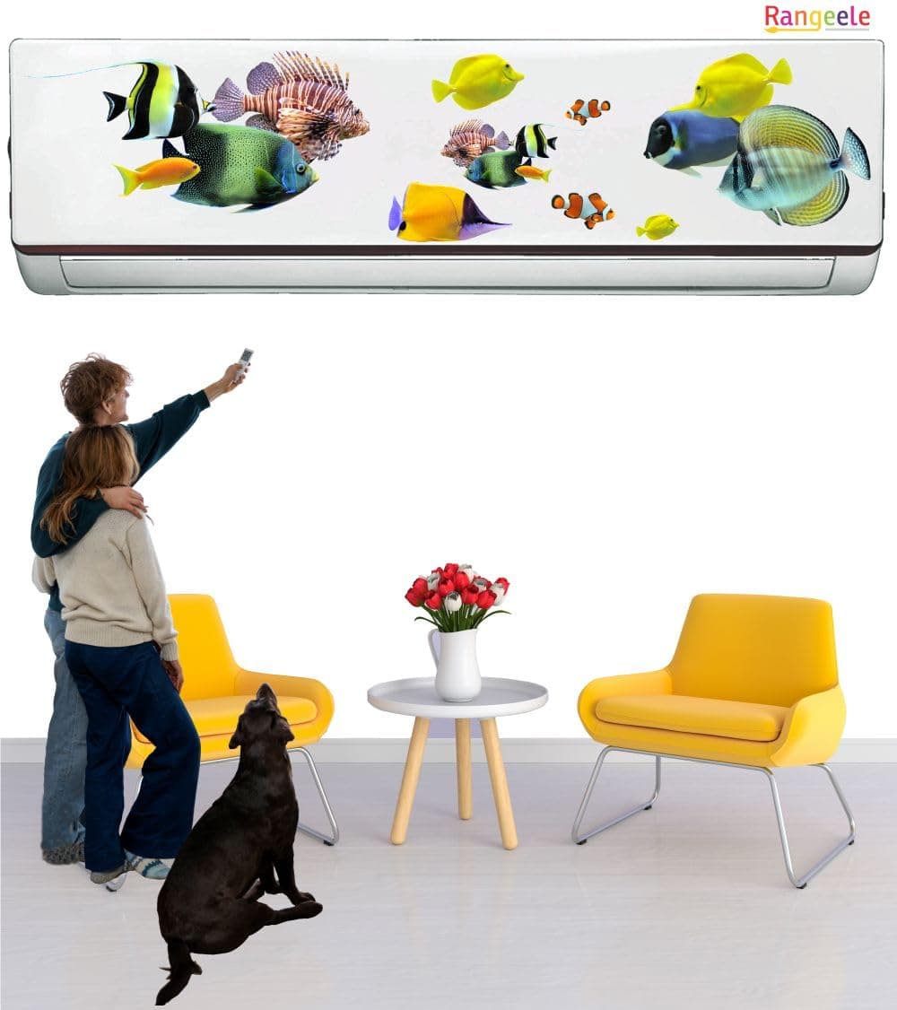 Rangeele '3D Nature Colorful illustration '' AC Sticker (96 cm x30 cmx 24 cm)Multi