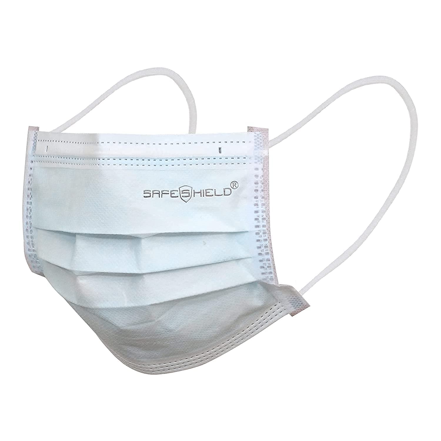 SAFESHIELD 3 Ply Disposable Surgical Kids Face Mask with Meltblown Filter & Nose Pin Ear Loop, BFE 99%, Pack of 50 (For Kids)