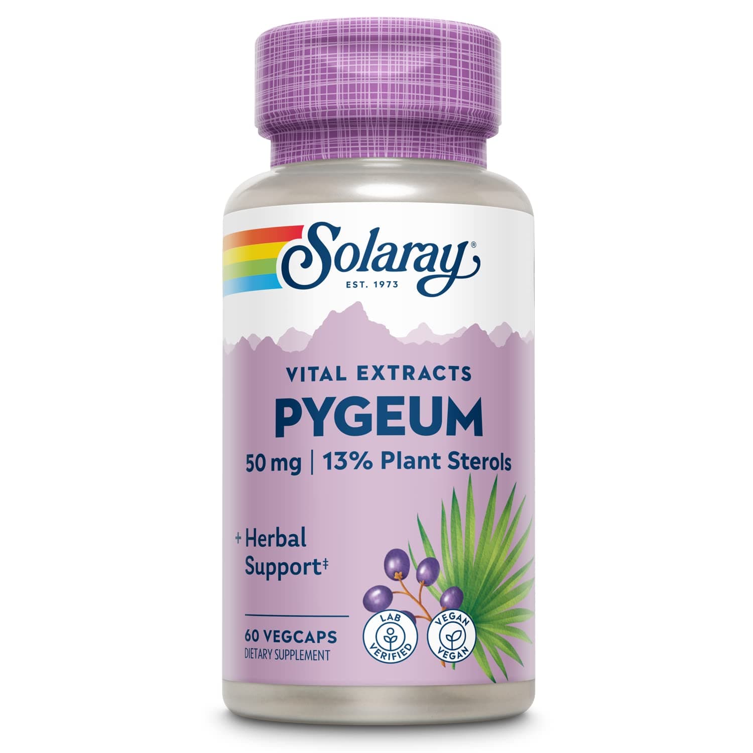 Solaray Pygeum Africanum Extract, 60 Caps 50 mg