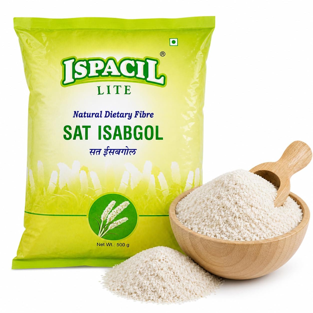 ISPACIL Sat Isabgol Psyllium Husk, 500 Gram