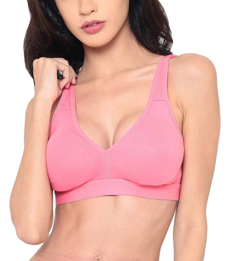 Laavian Women's Spandex & Cotton Blend Non-Padded Non-Wired T-Shirt Bra