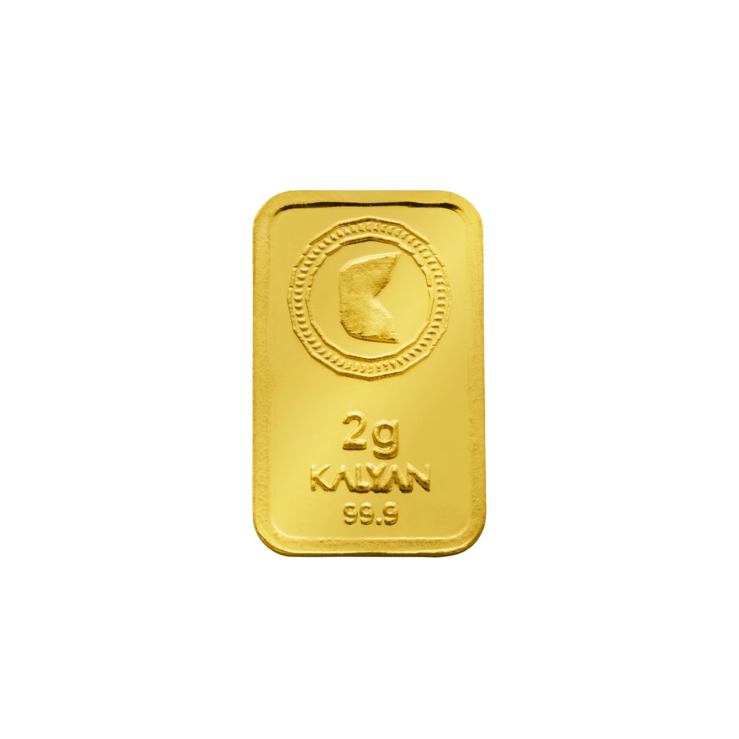 Kalyan Jewellers 24K (999) Lotus Gold Bars -100% Pure, 2 gms