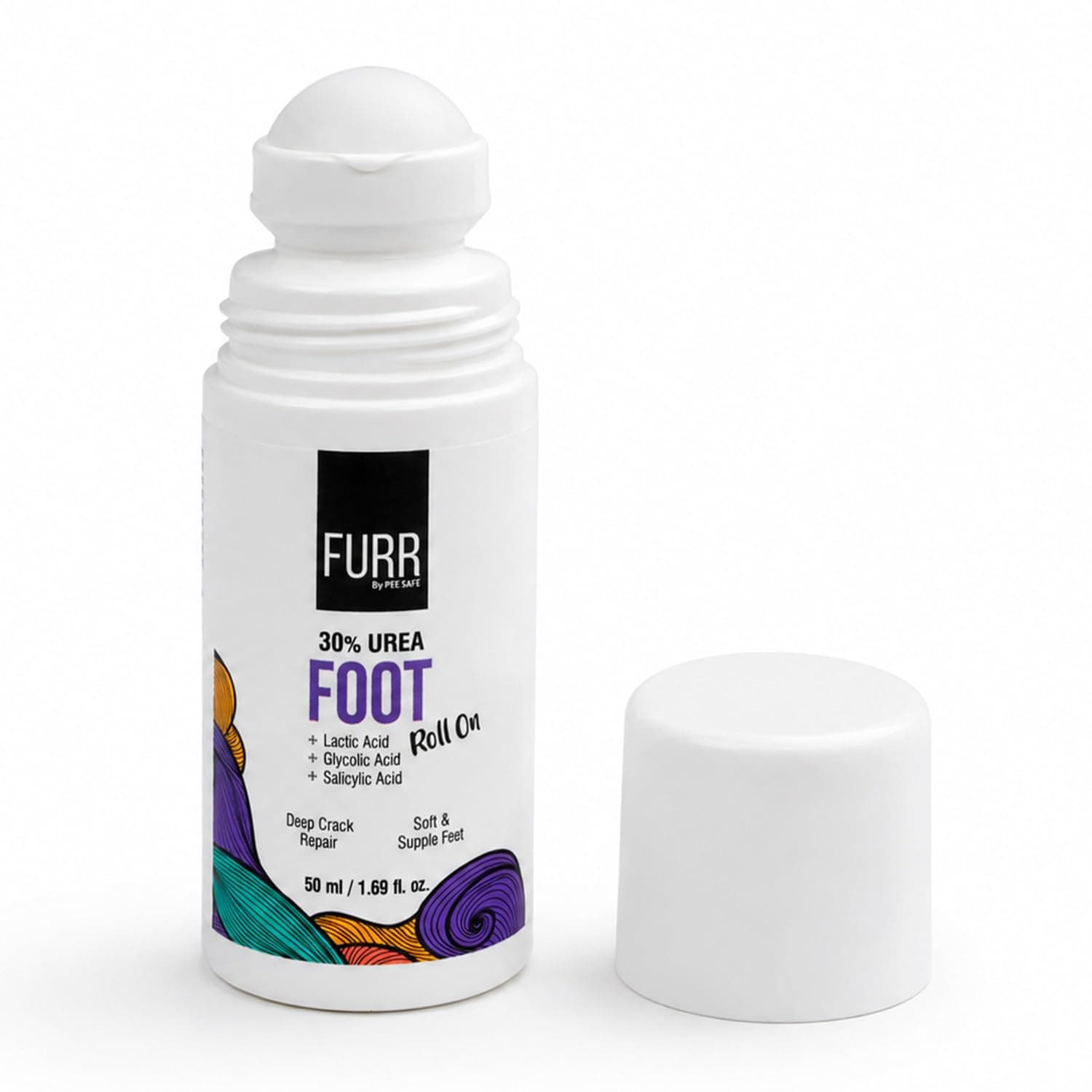 FURR 30% Urea Foot Roll On 50ml |Repairs, Hydrates, Softens | Cracked Heels