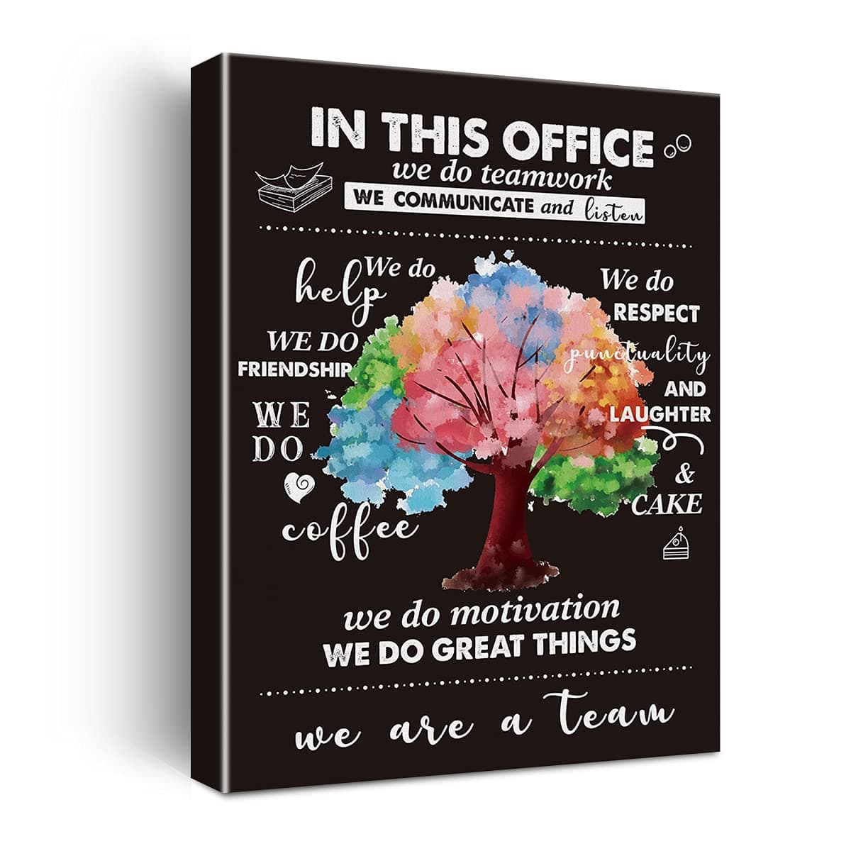 Motivational Office Framed Canvas Wall Art, Occupational Therapist In This Office We Are A Team Framed Canvas | Team Spirit, Office Posters Decor, Office Walls 11.5" X 15"