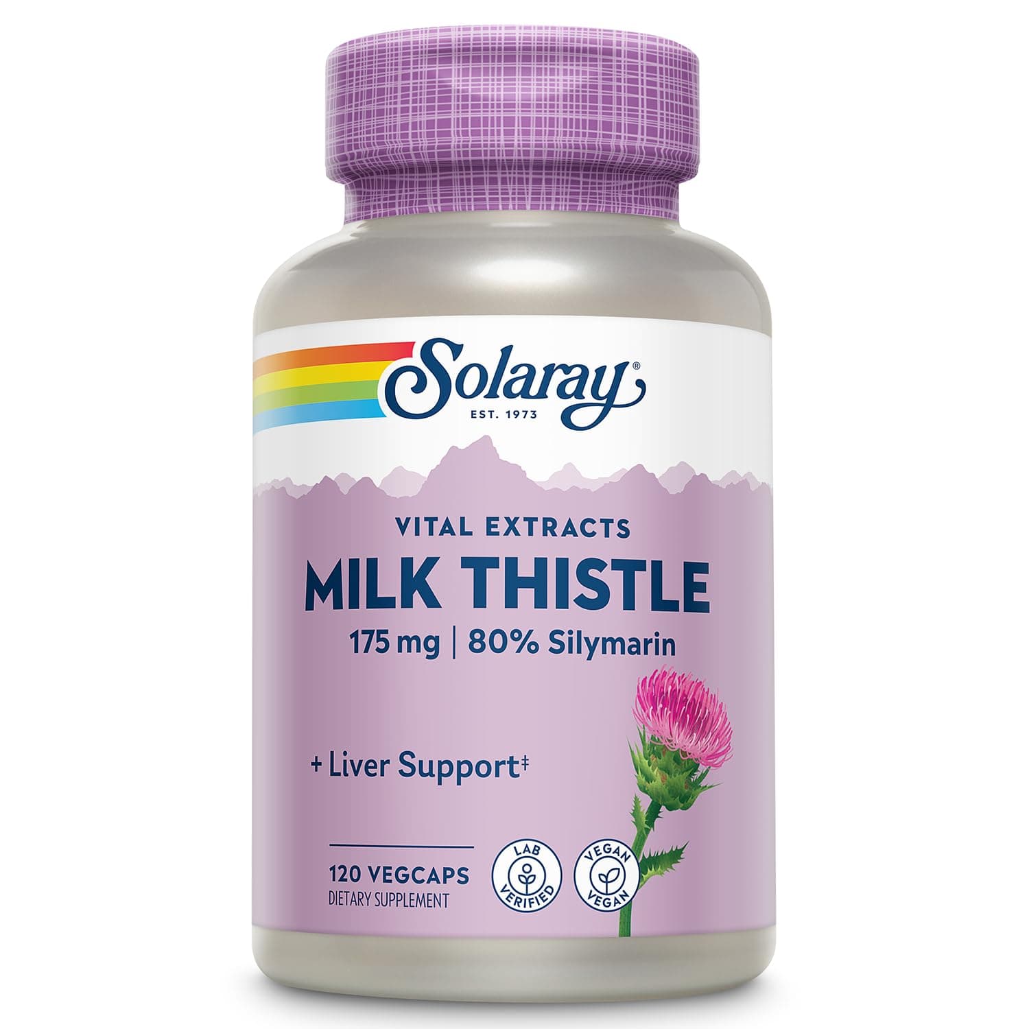 Solaray Milk Thistle Extract Supplement, 175mg, 120 Count