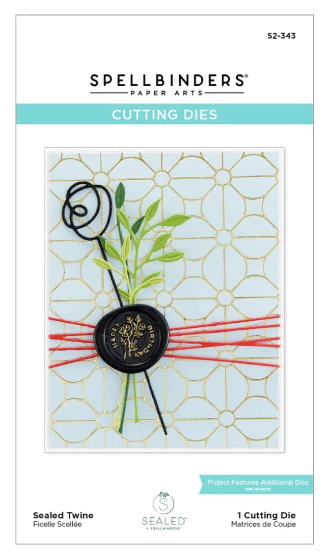 Spellbinders Sealed Twine Etched Dies, ONE