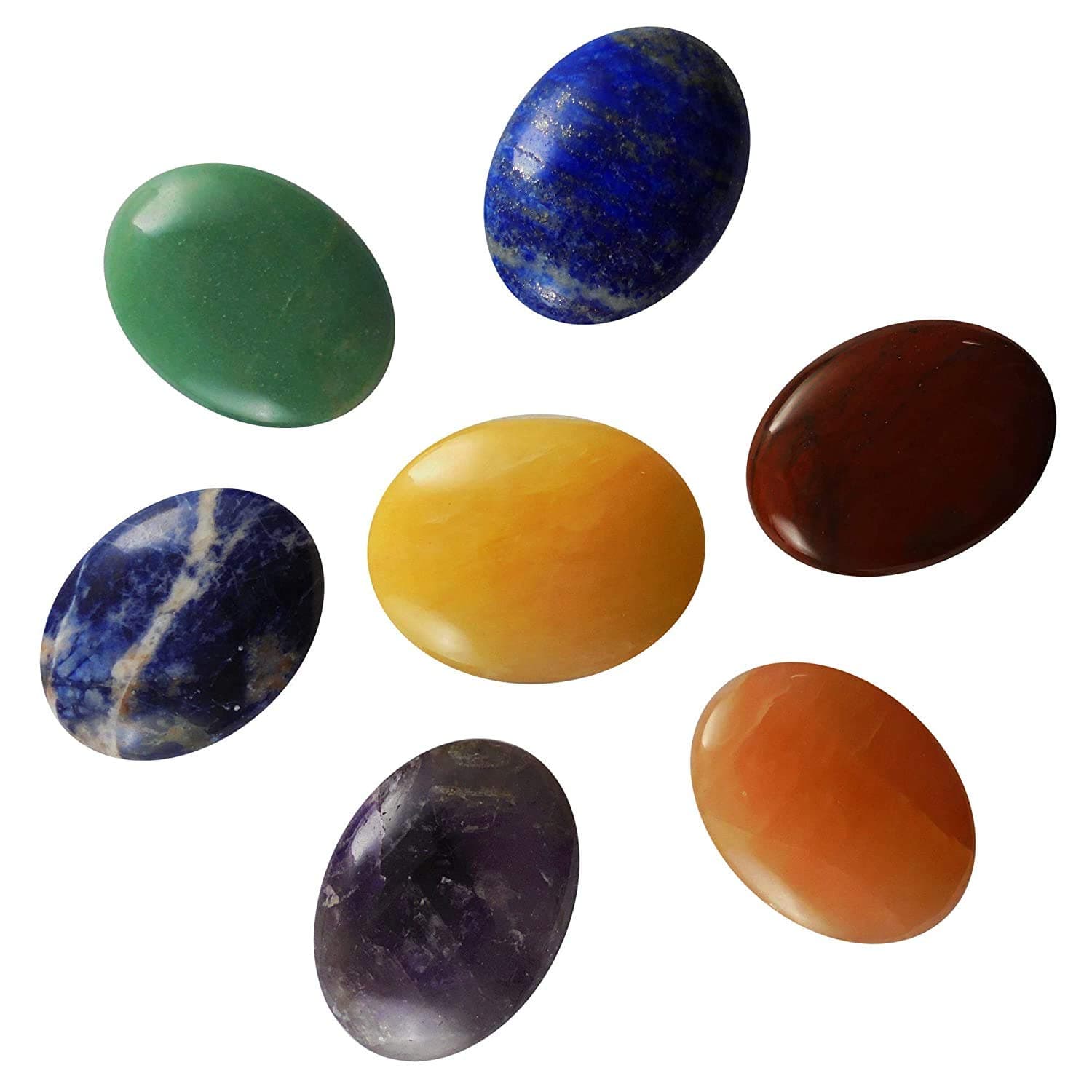 Mautik Sadiwala Reiki Crystal,Natural Stone Crystal Seven 7 Chakra Set Healing Gemstone for Reiki Crystal Healing